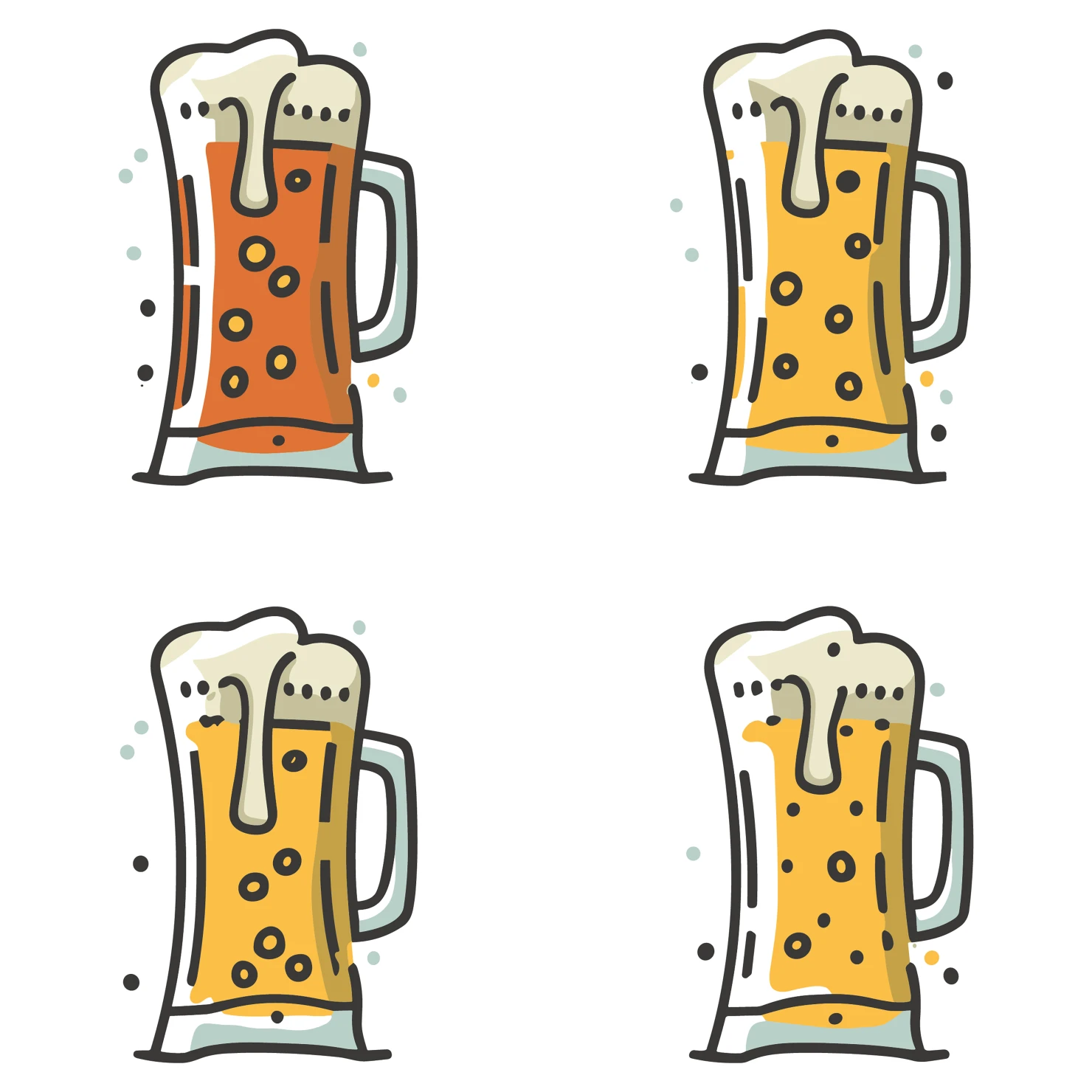 Beer customizable icon set design #35214