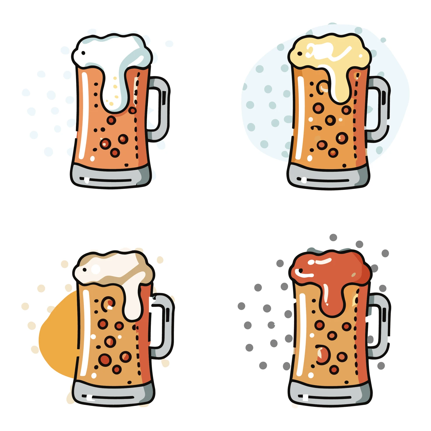 Beer customizable icon set design #35215