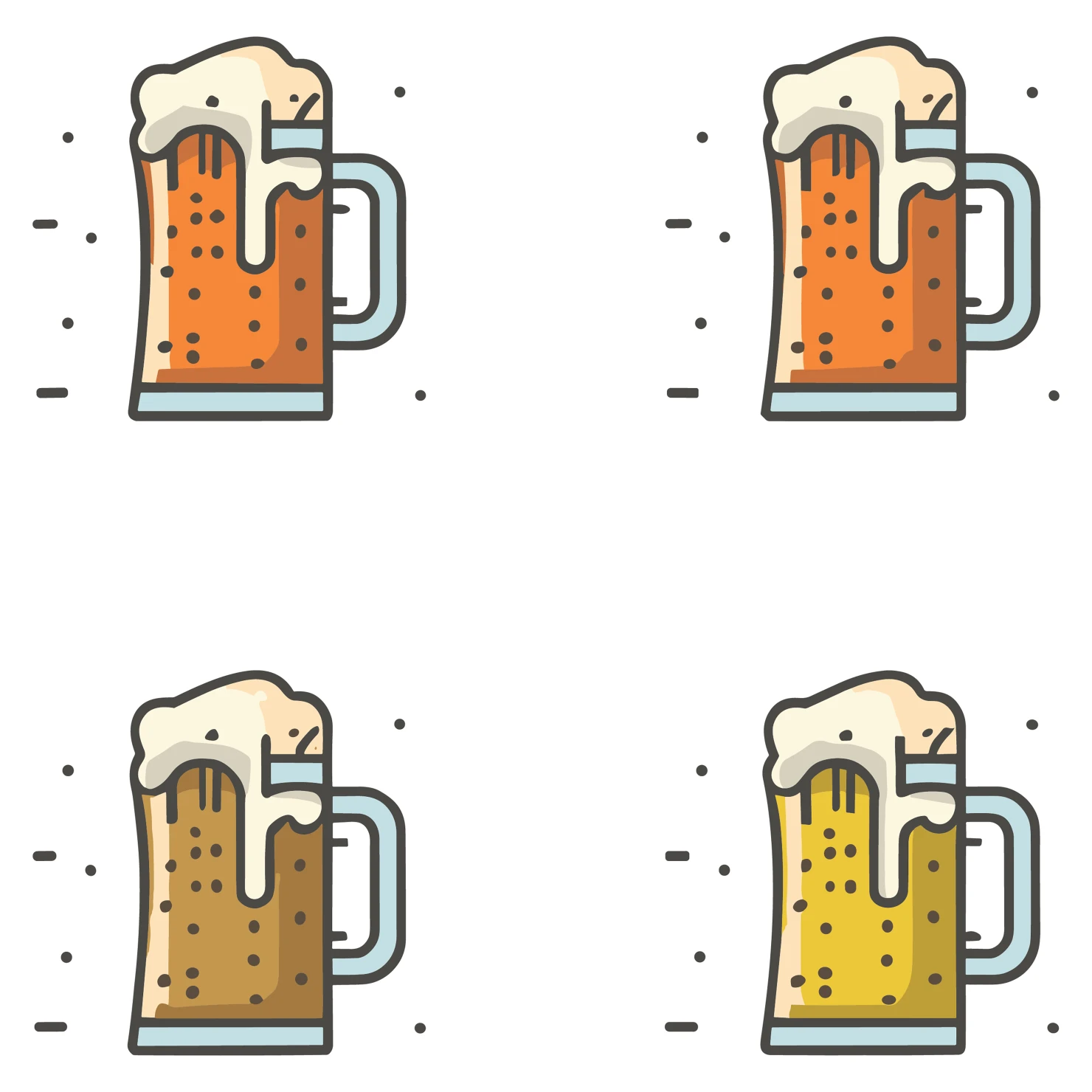 Beer customizable icon set design #35216