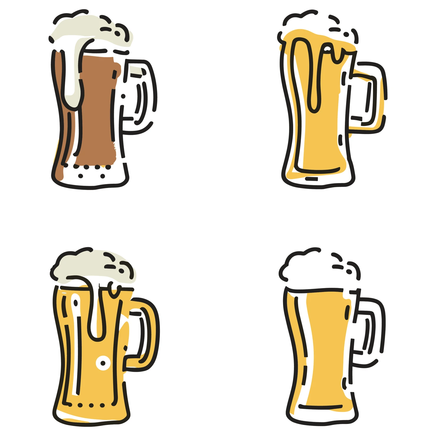 Beer customizable icon set design #35218