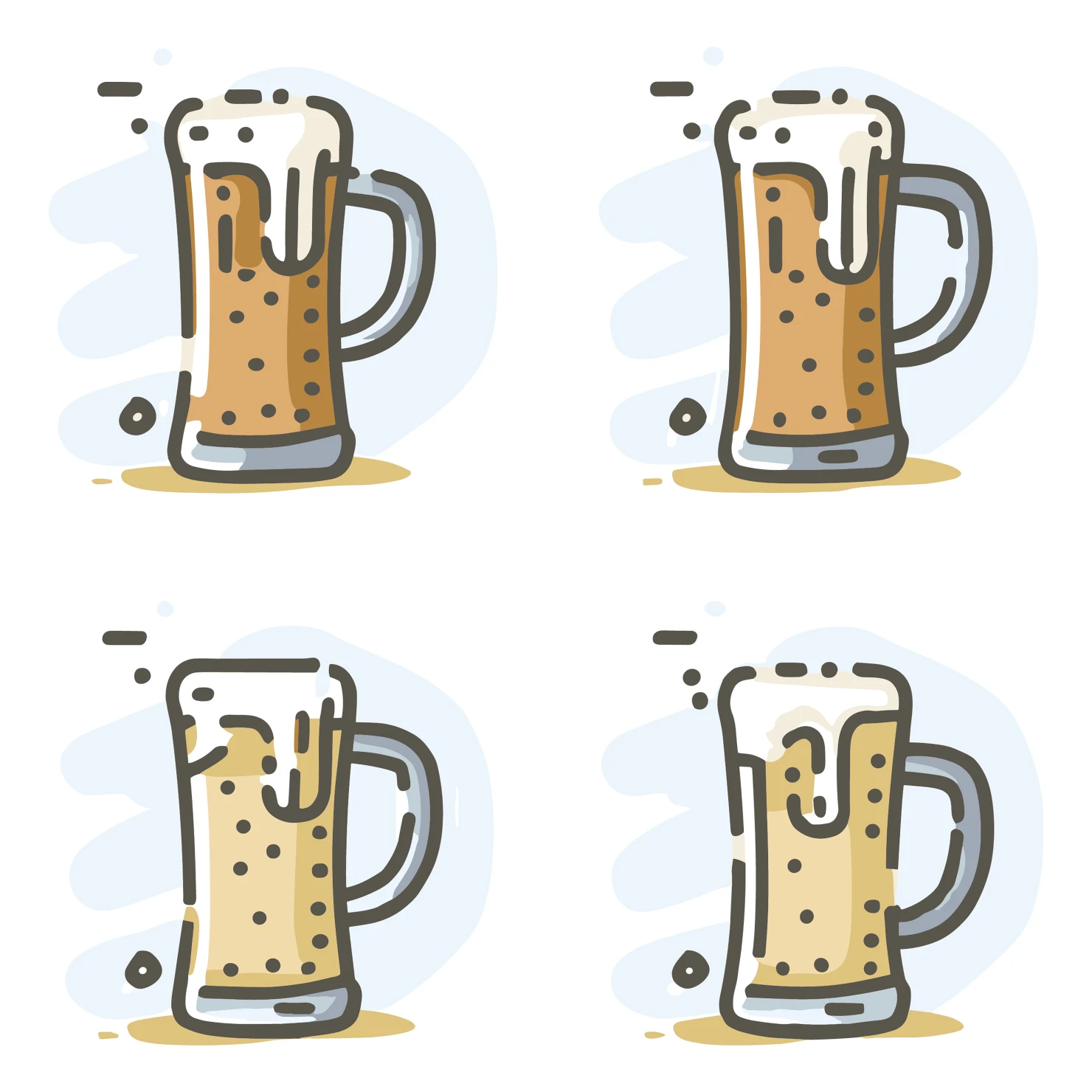 Beer customizable icon set design #35220