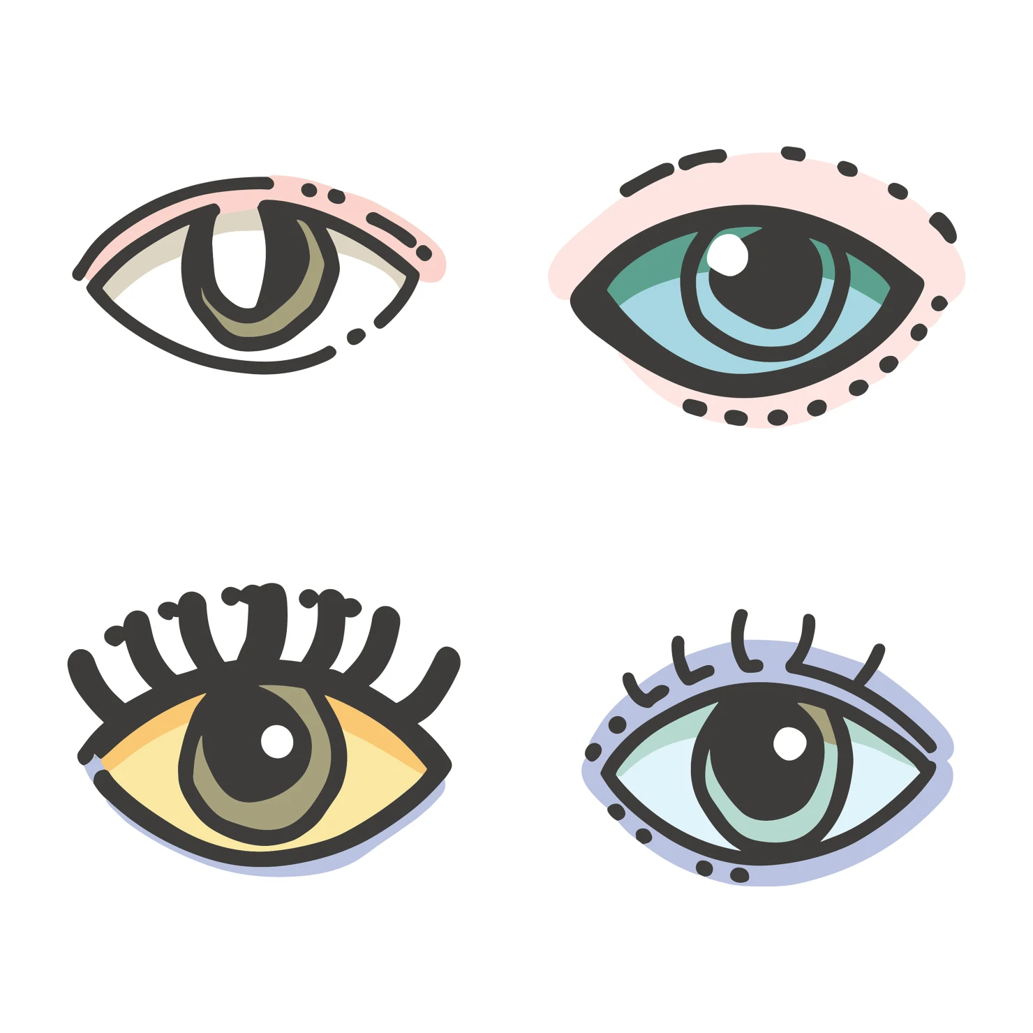 Eye customizable icon set design #35240