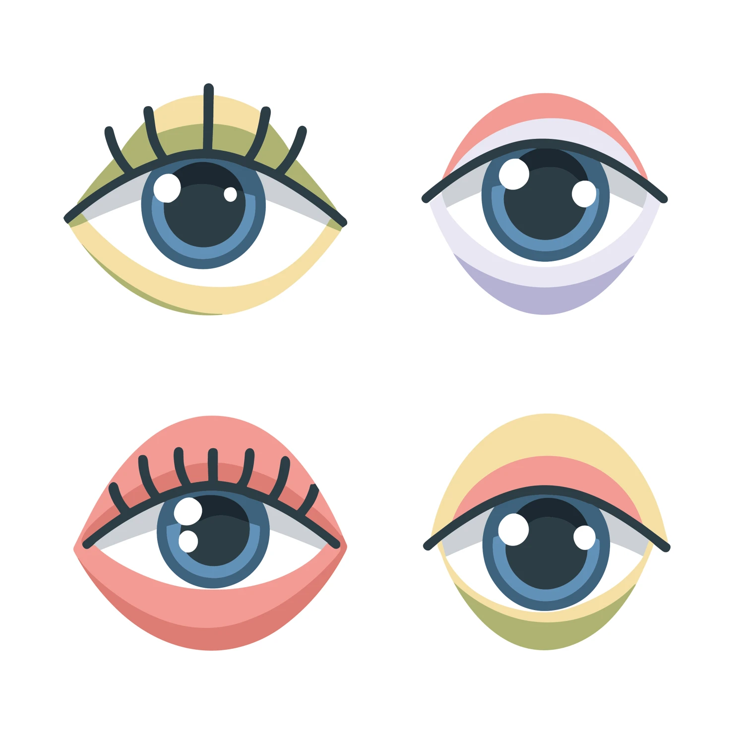 Eye customizable icon set design #35241