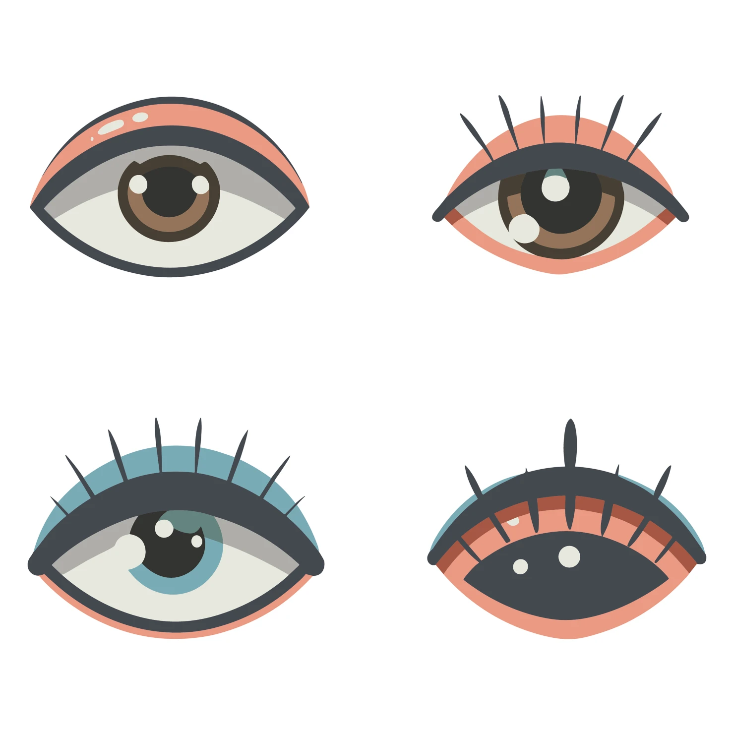 Eye customizable icon set design #35242