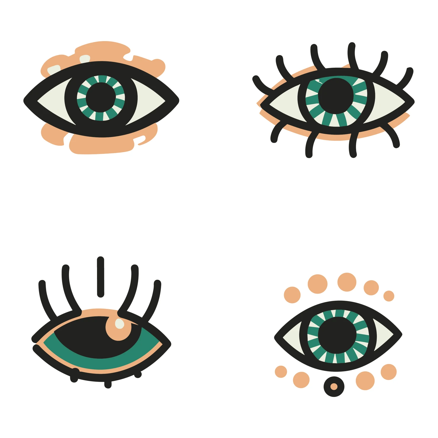 Eye customizable icon set design #35243