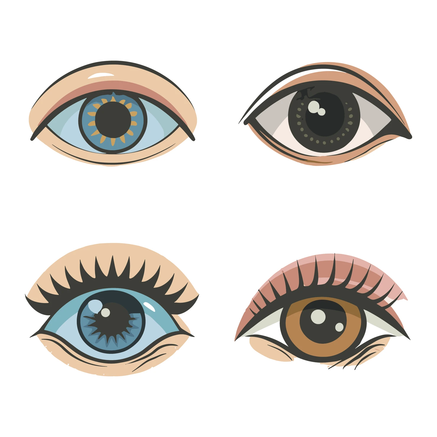 Eye customizable icon set design #35244