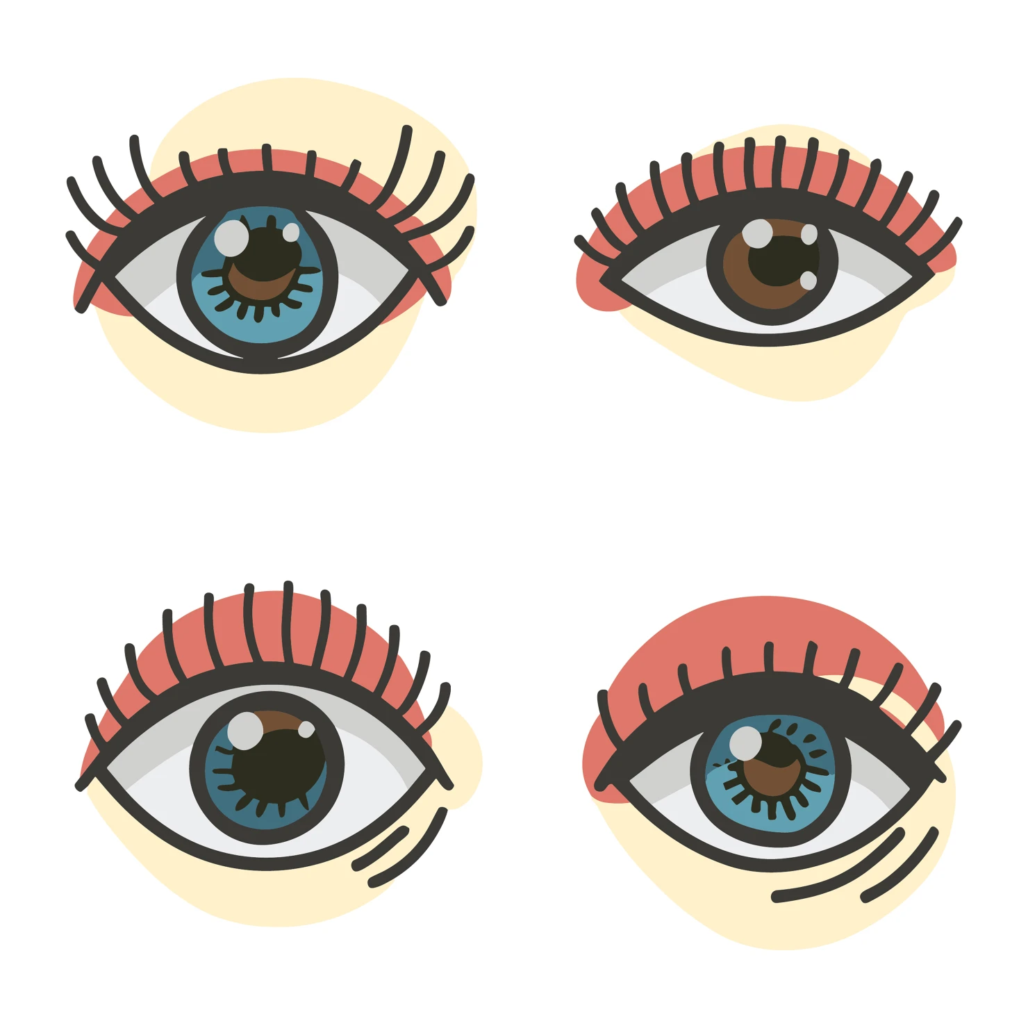 Eye customizable icon set design #35246
