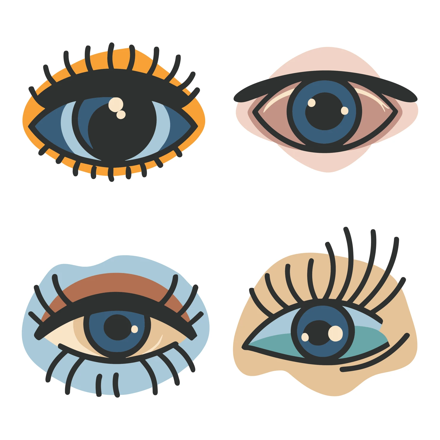 Eye customizable icon set design #35247