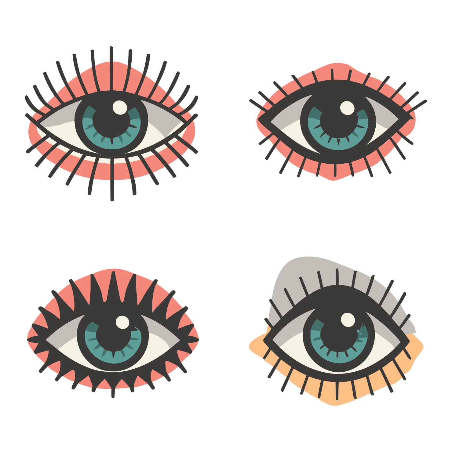 Eye customizable icon set design #35248