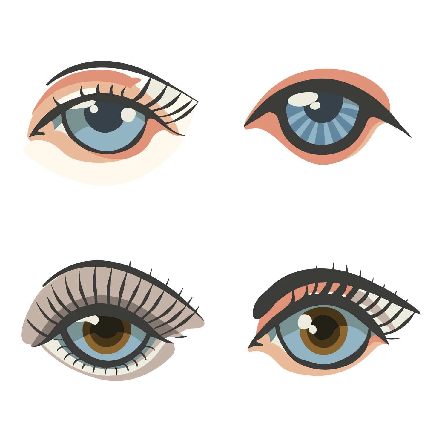 Eye customizable icon set design #35250