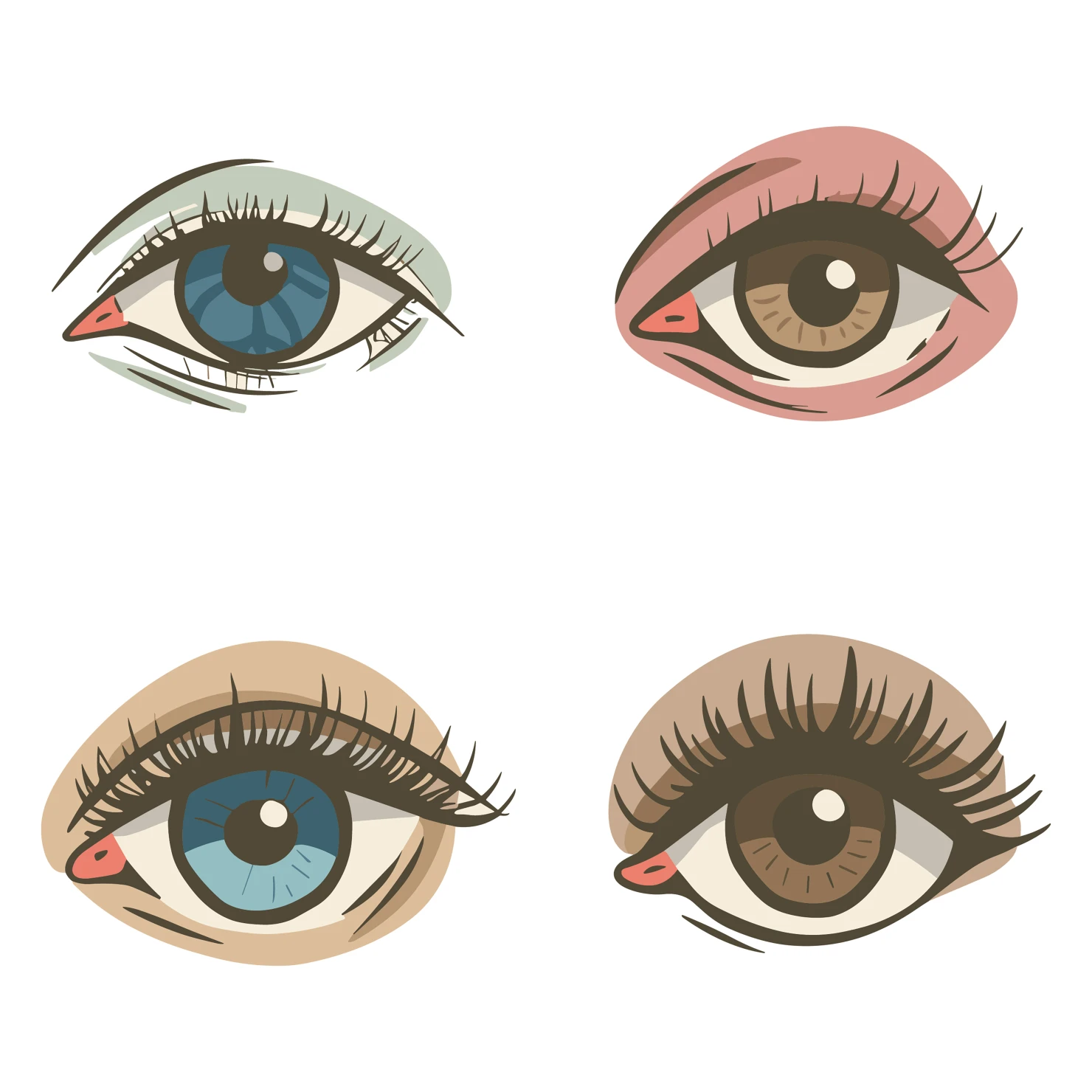 Eye customizable icon set design #35252