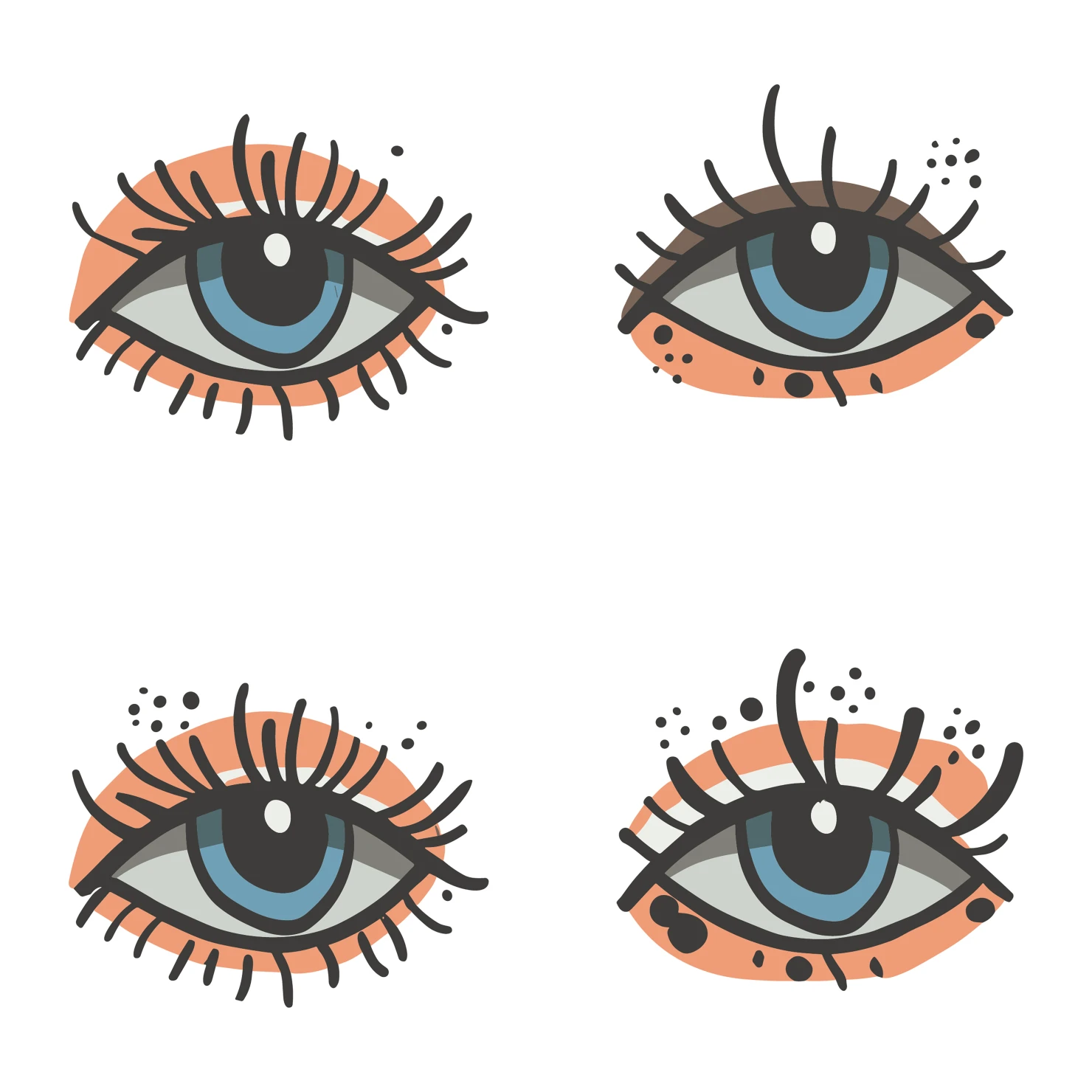 Eye customizable icon set design #35253