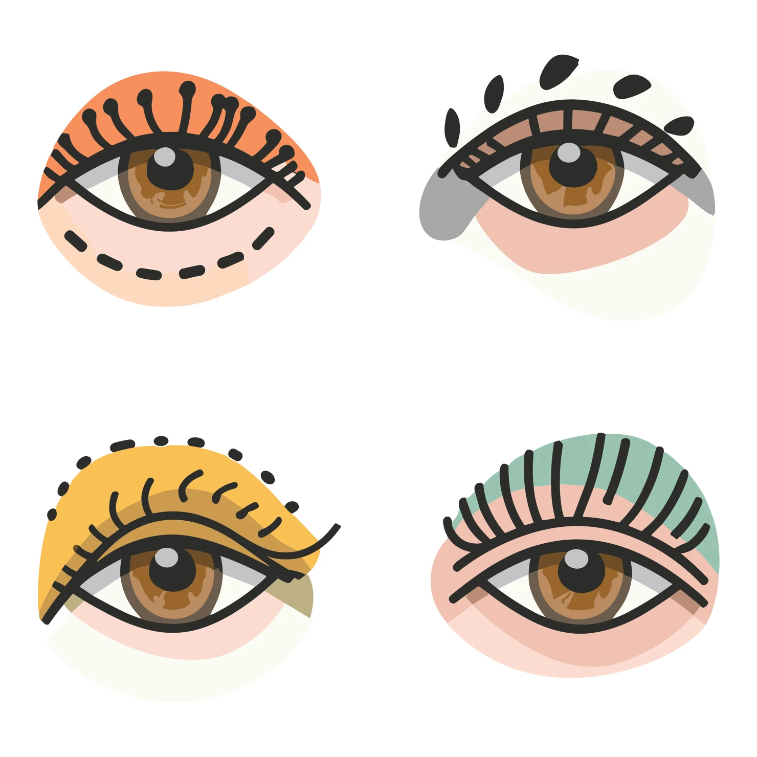 Eye customizable icon set design #35254