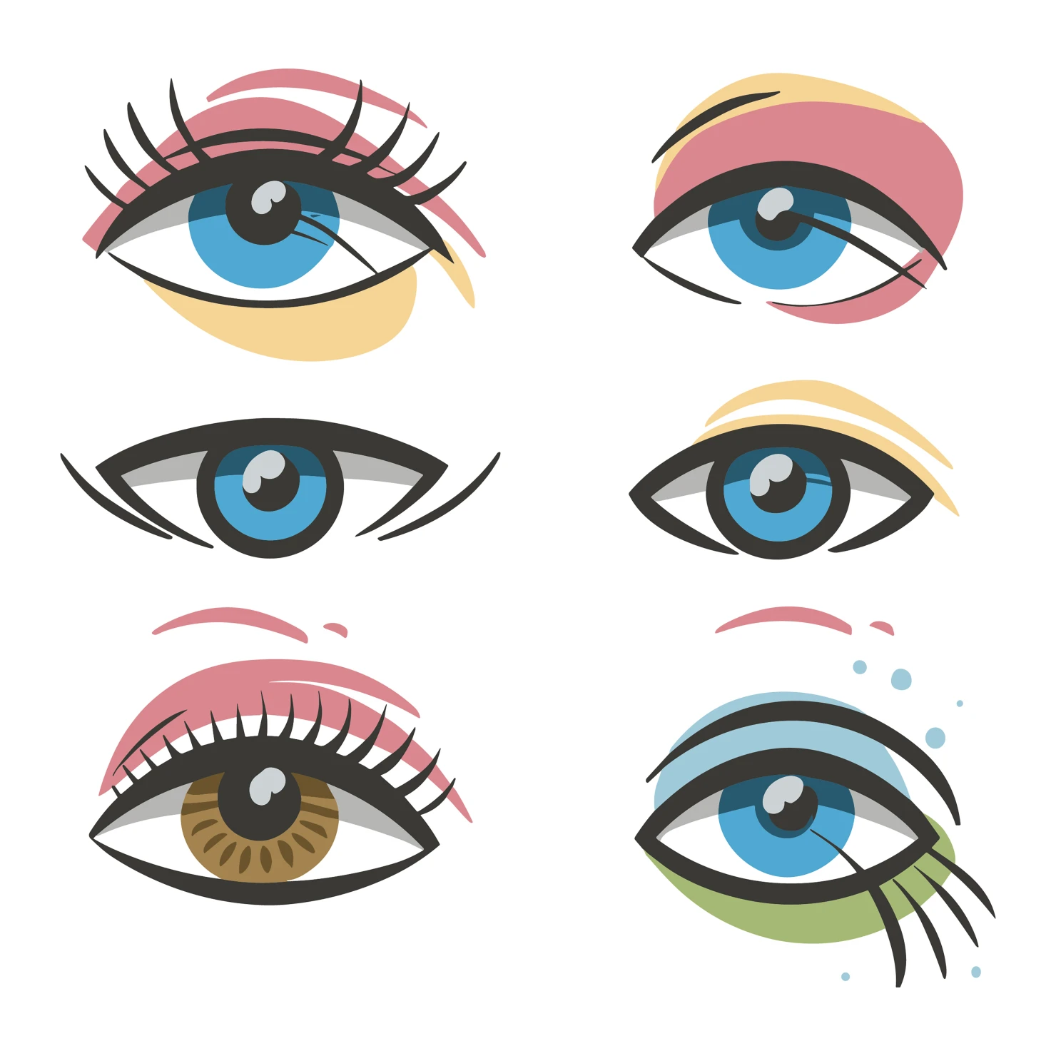 Eye customizable icon set design #35255