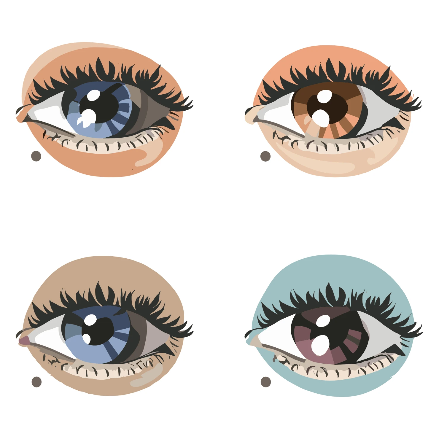 Eye customizable icon set design #35256