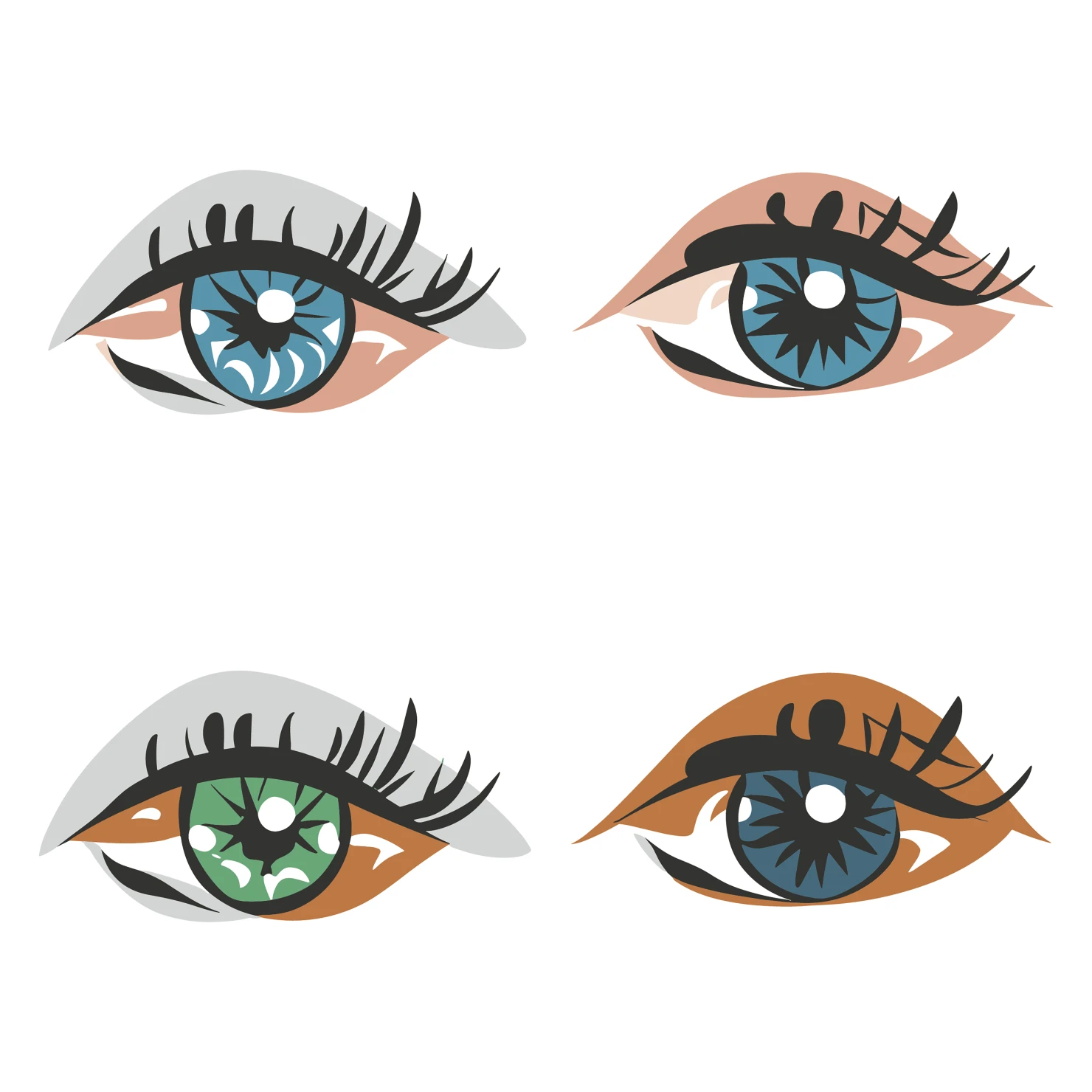 Eye customizable icon set design #35258