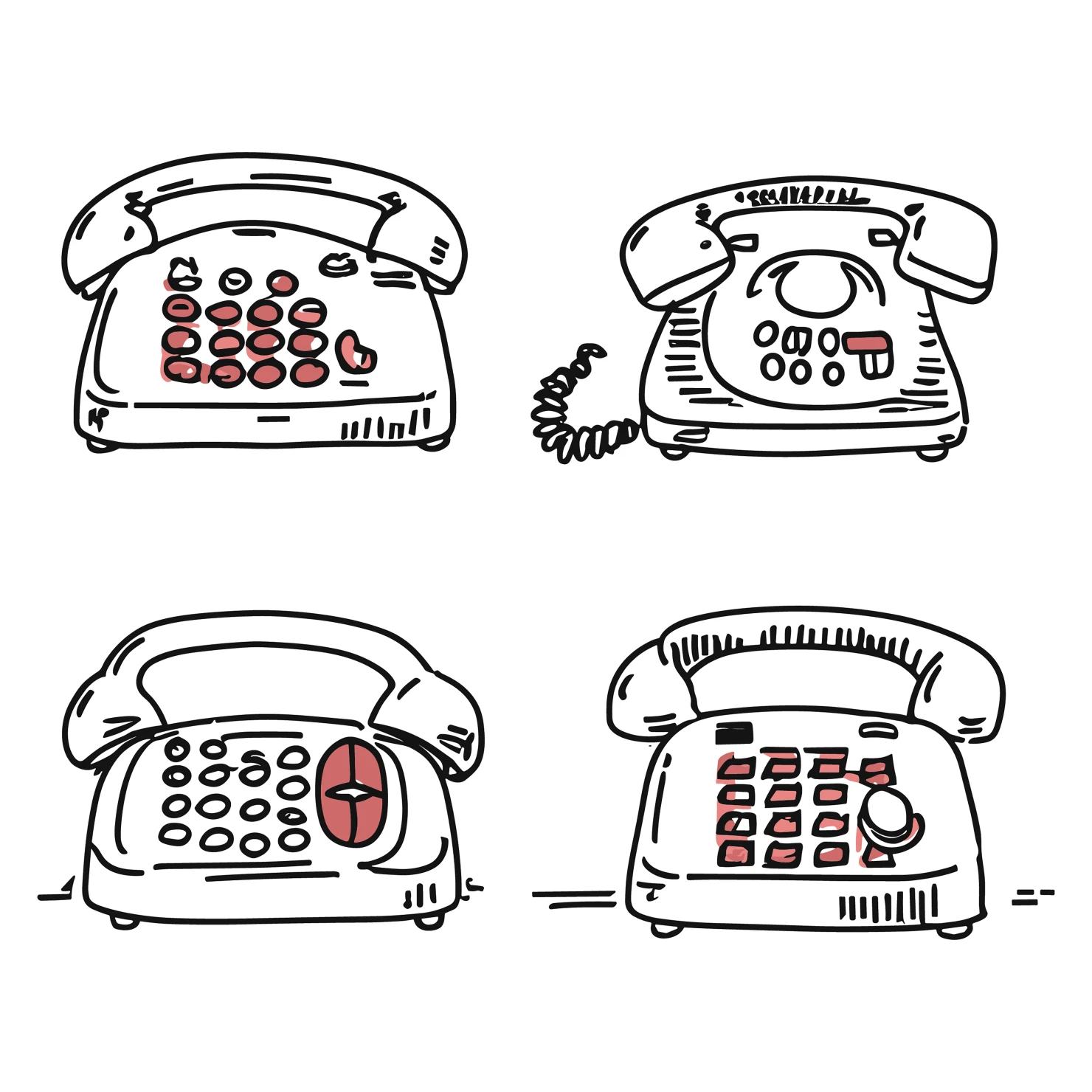 Telephone customizable icon set design #35262