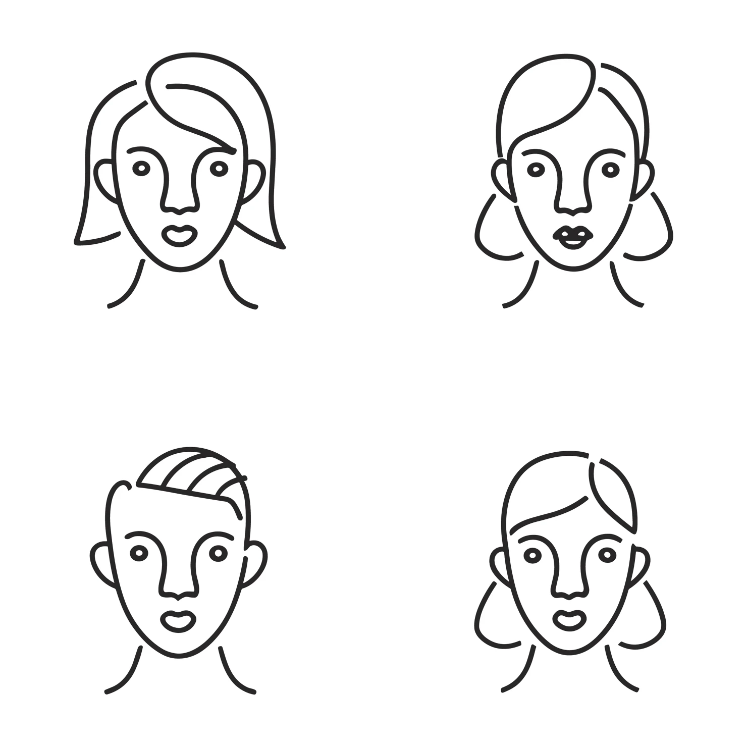Women customizable clip art set design #35270