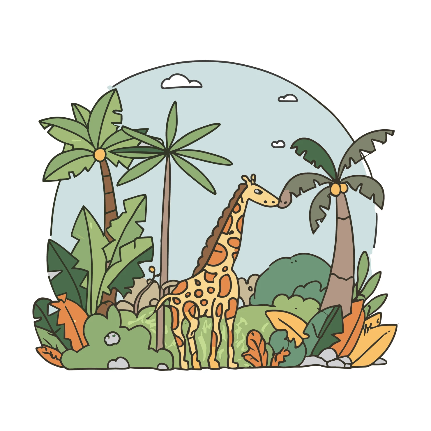 Animals customizable clip art set design #35272