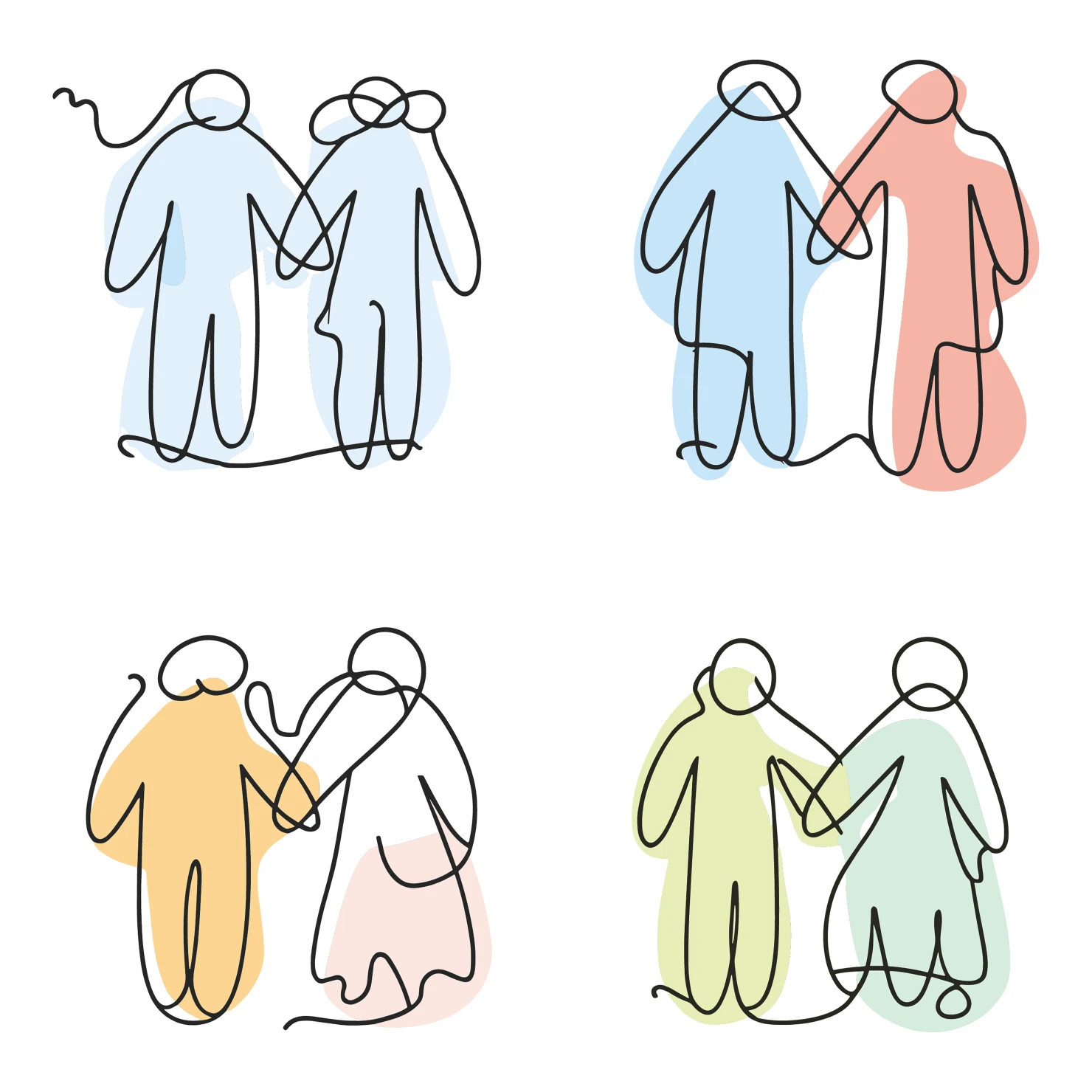 Men and women customizable clip art set design #35288