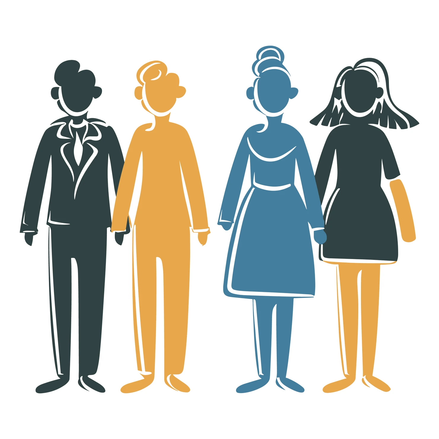 Men and women customizable clip art set design #35289