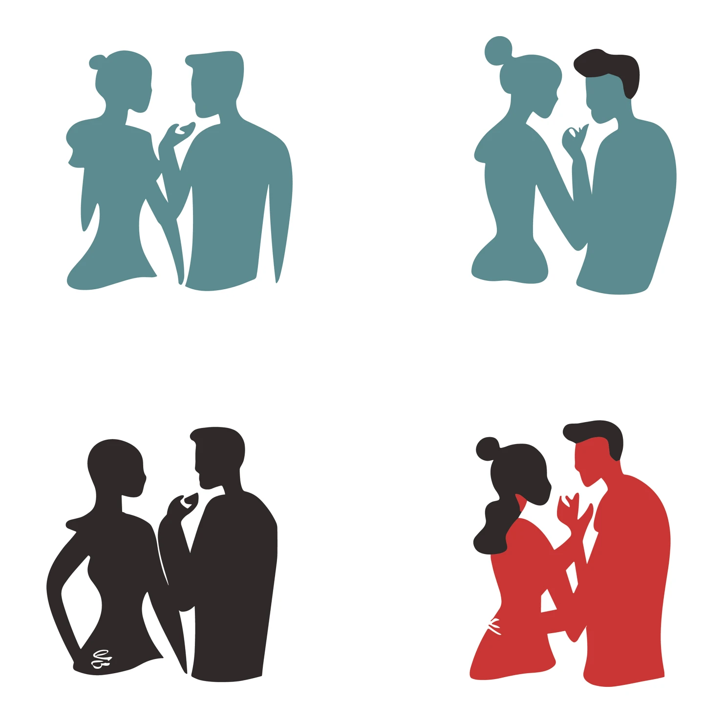 Men and women customizable clip art set design #35290