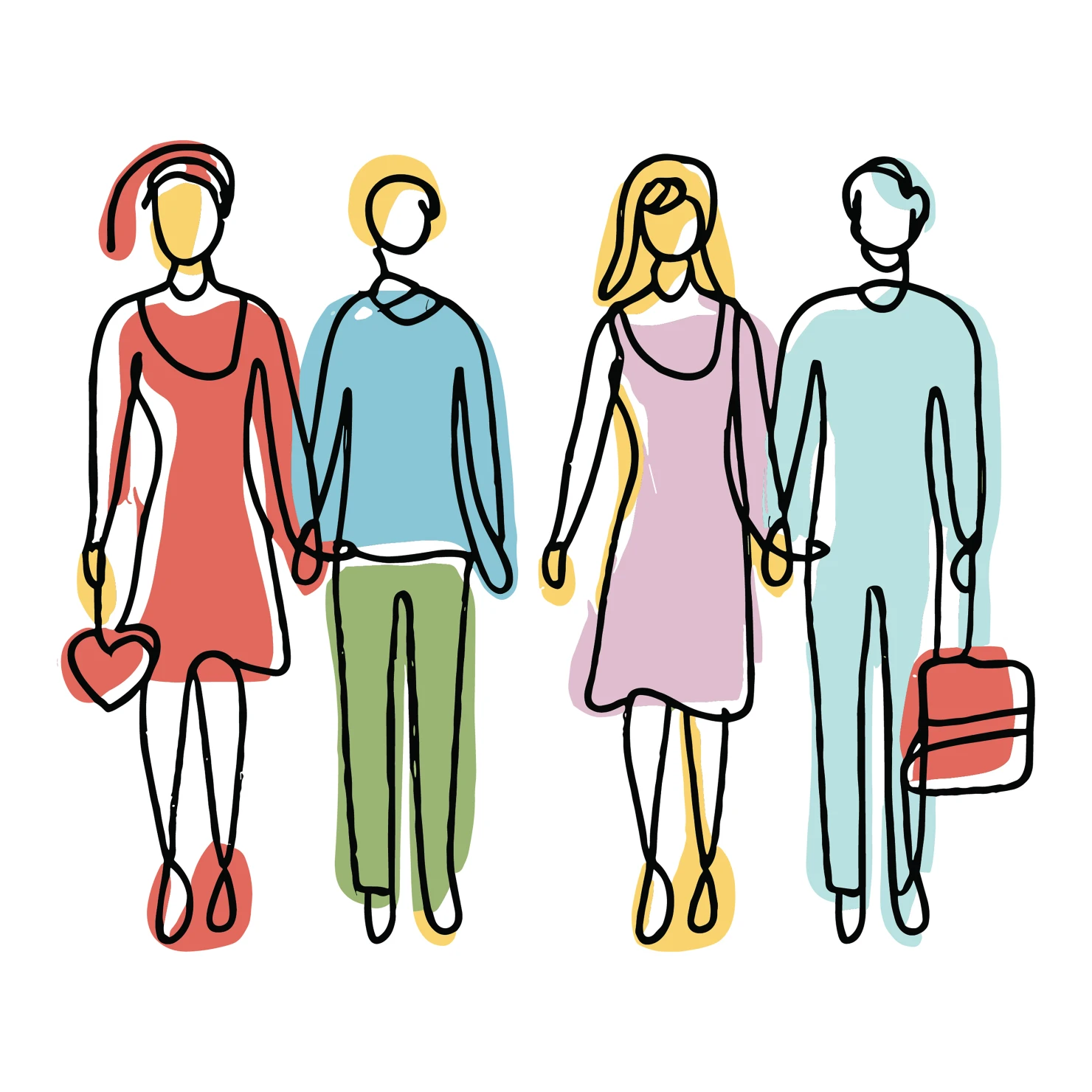 Men and women customizable clip art set design #35296