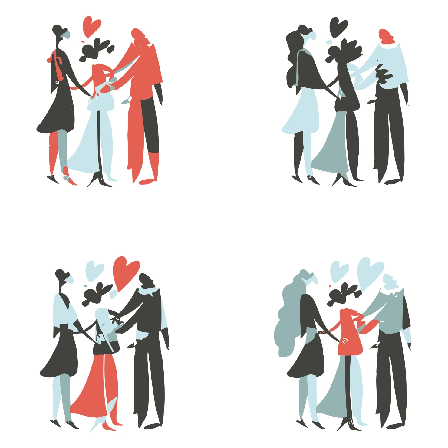 Men and women customizable clip art set design #35302