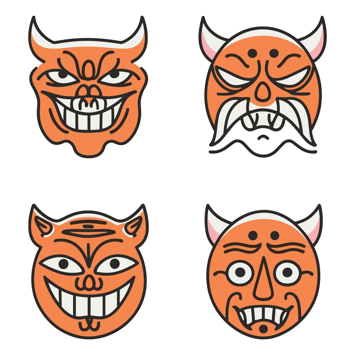 Devil customizable clip art set design #35316