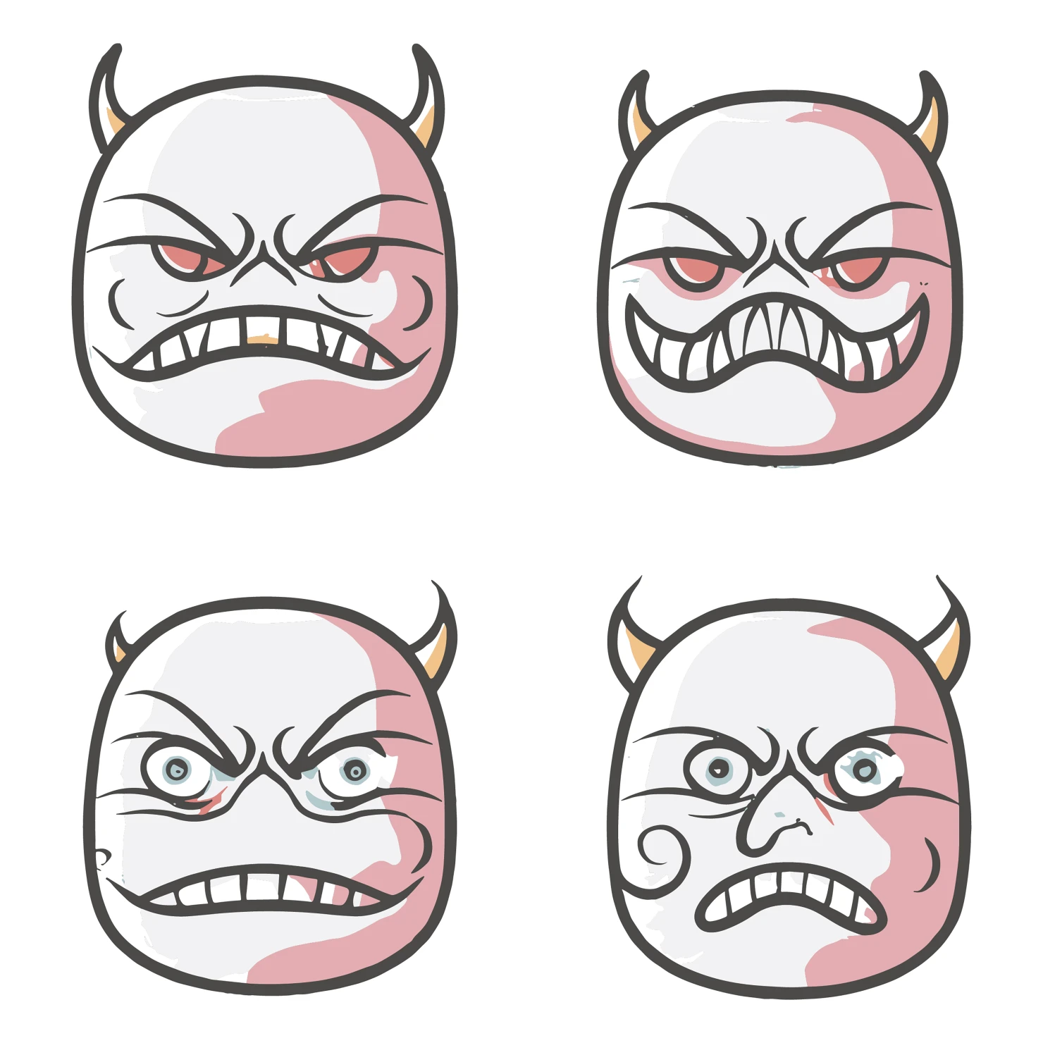 Devil customizable clip art set design #35317
