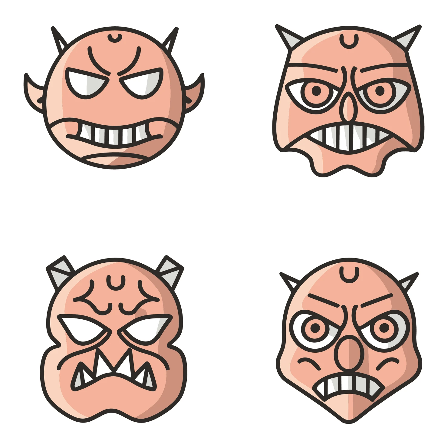 Devil customizable clip art set design #35318