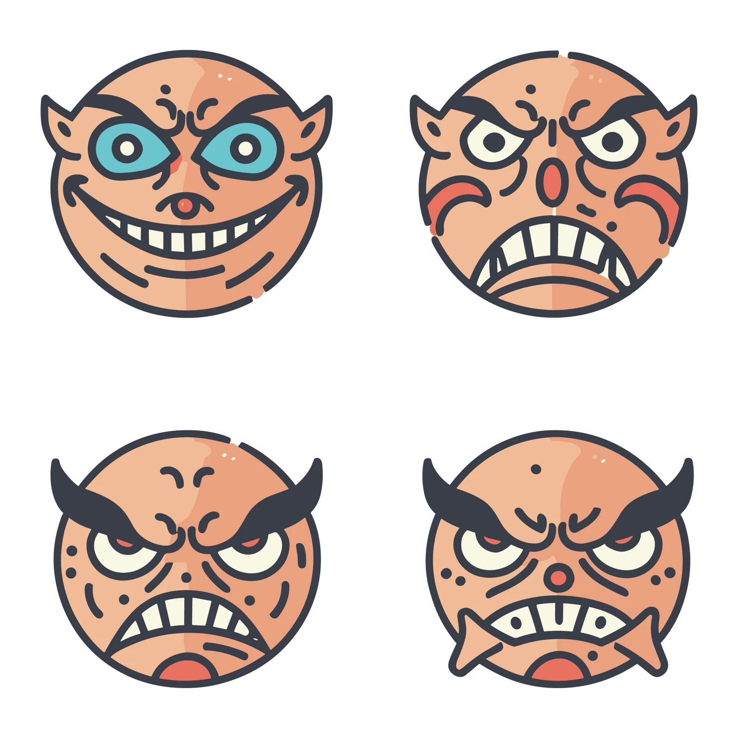 Devil customizable clip art set design #35320