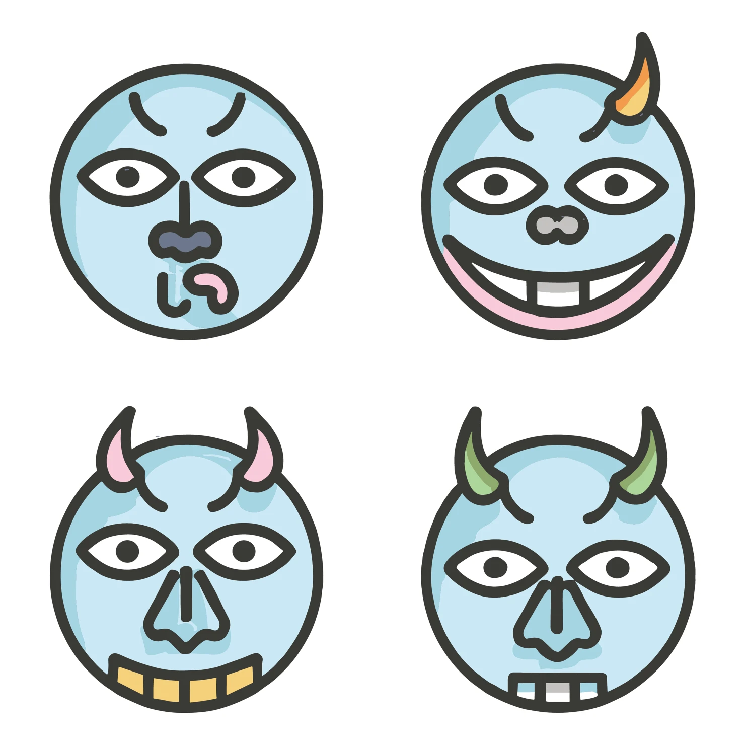 Devil customizable clip art set design #35321