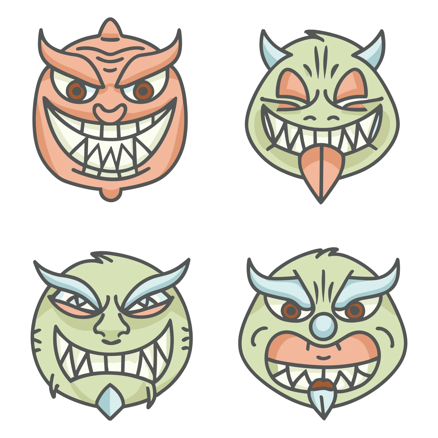 Devil customizable clip art set design #35322