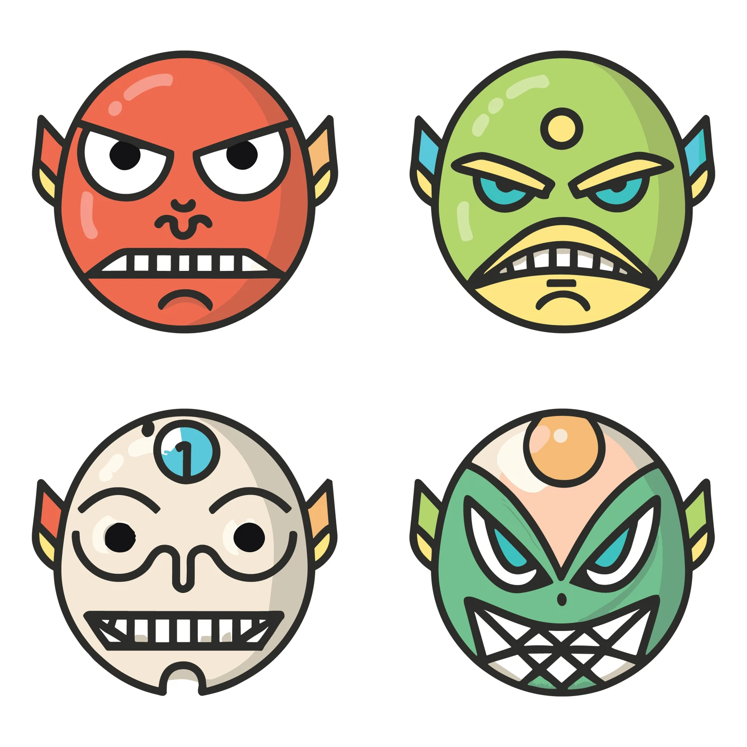 Devil customizable clip art set design #35324
