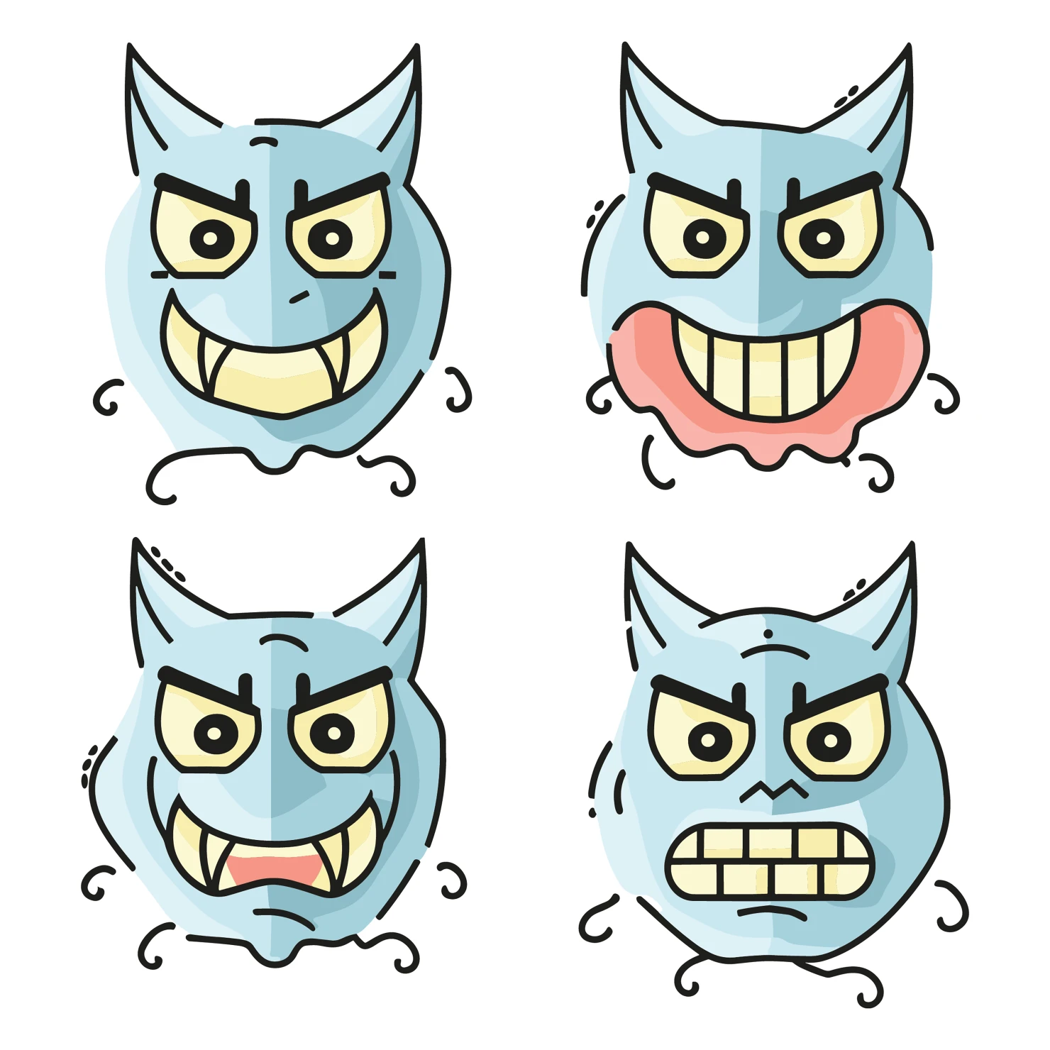 Devil customizable clip art set design #35325