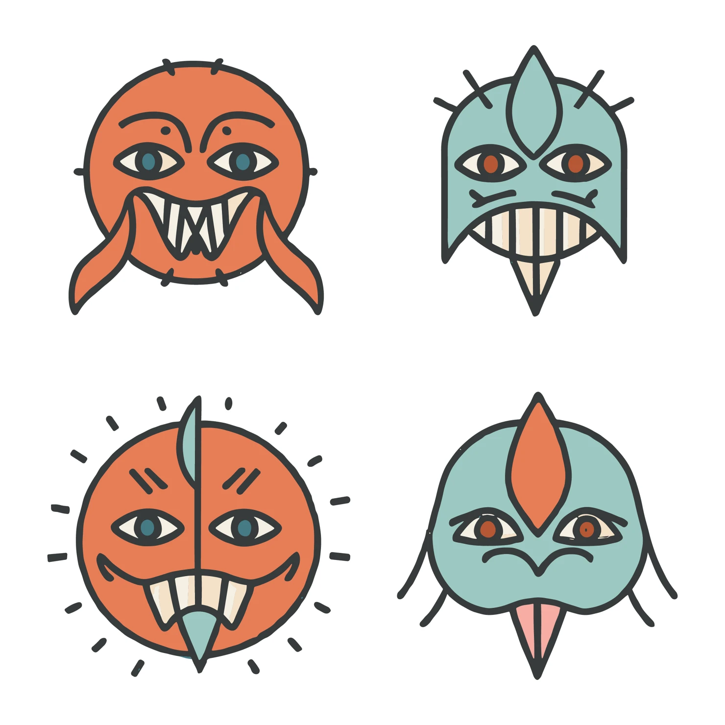 Devil customizable clip art set design #35326