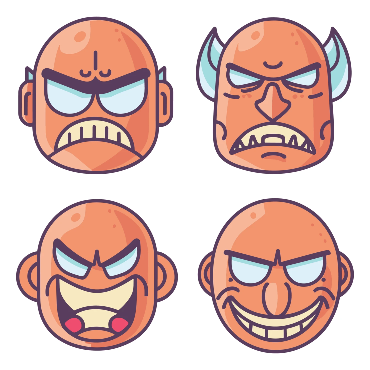 Devil customizable clip art set design #35327