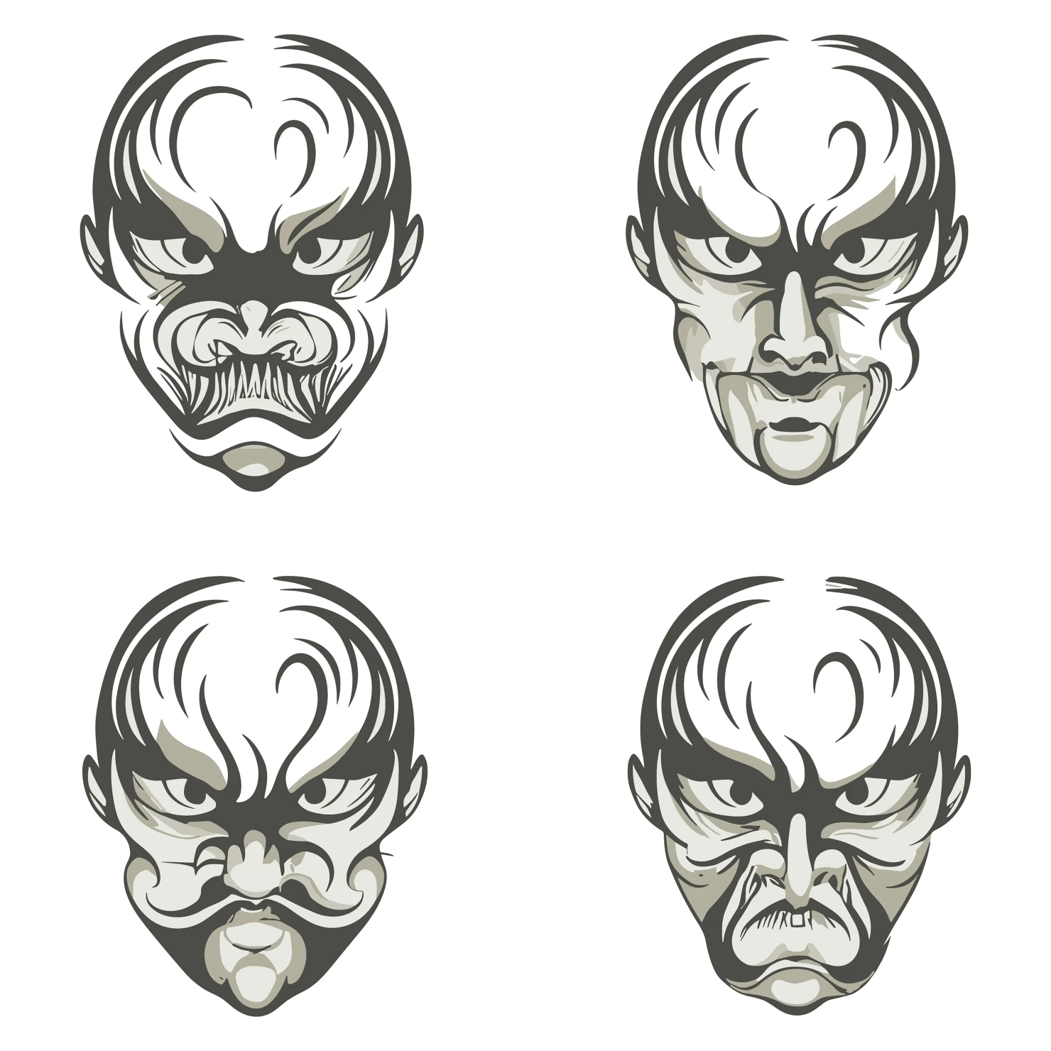 Devil customizable clip art set design #35328