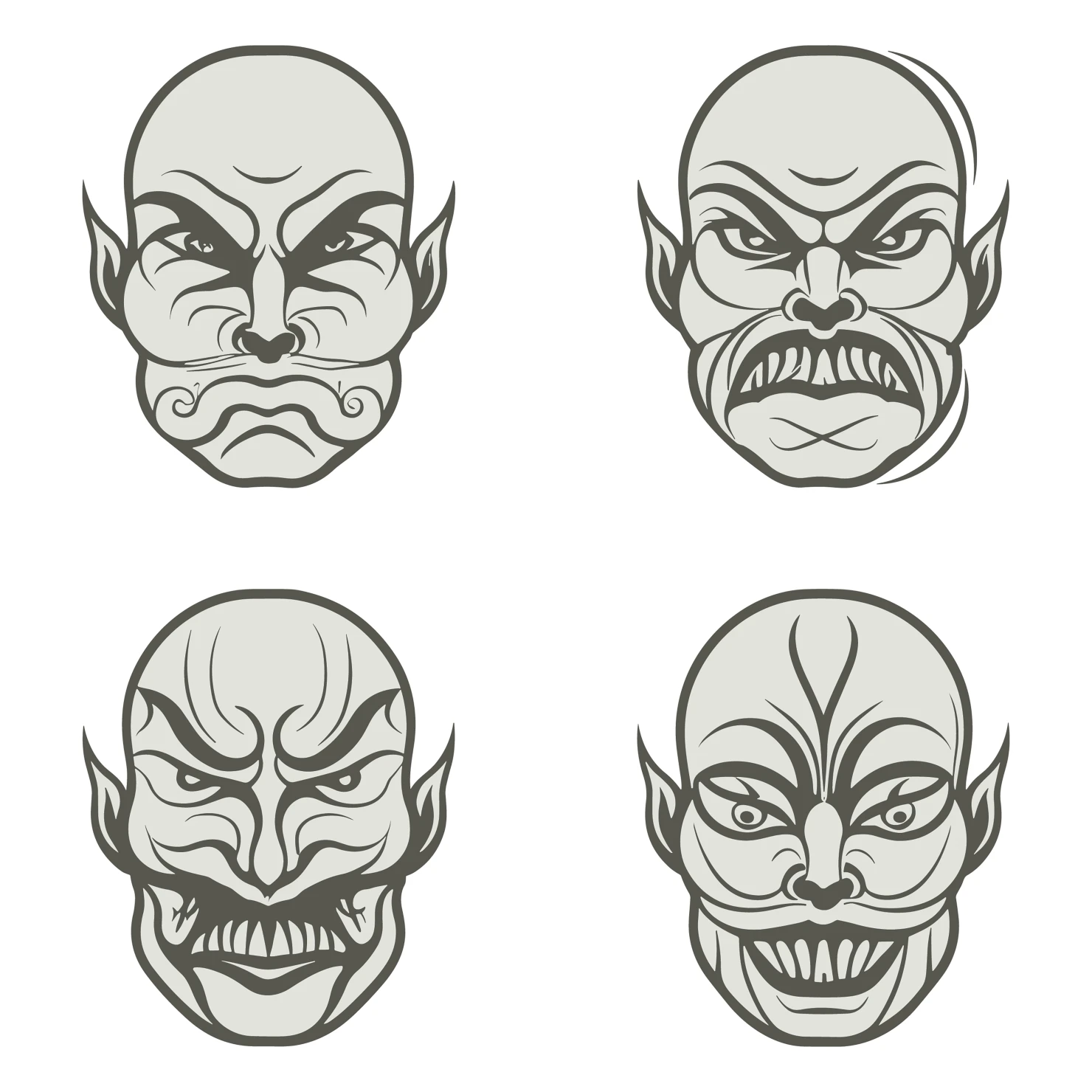 Devil customizable clip art set design #35329