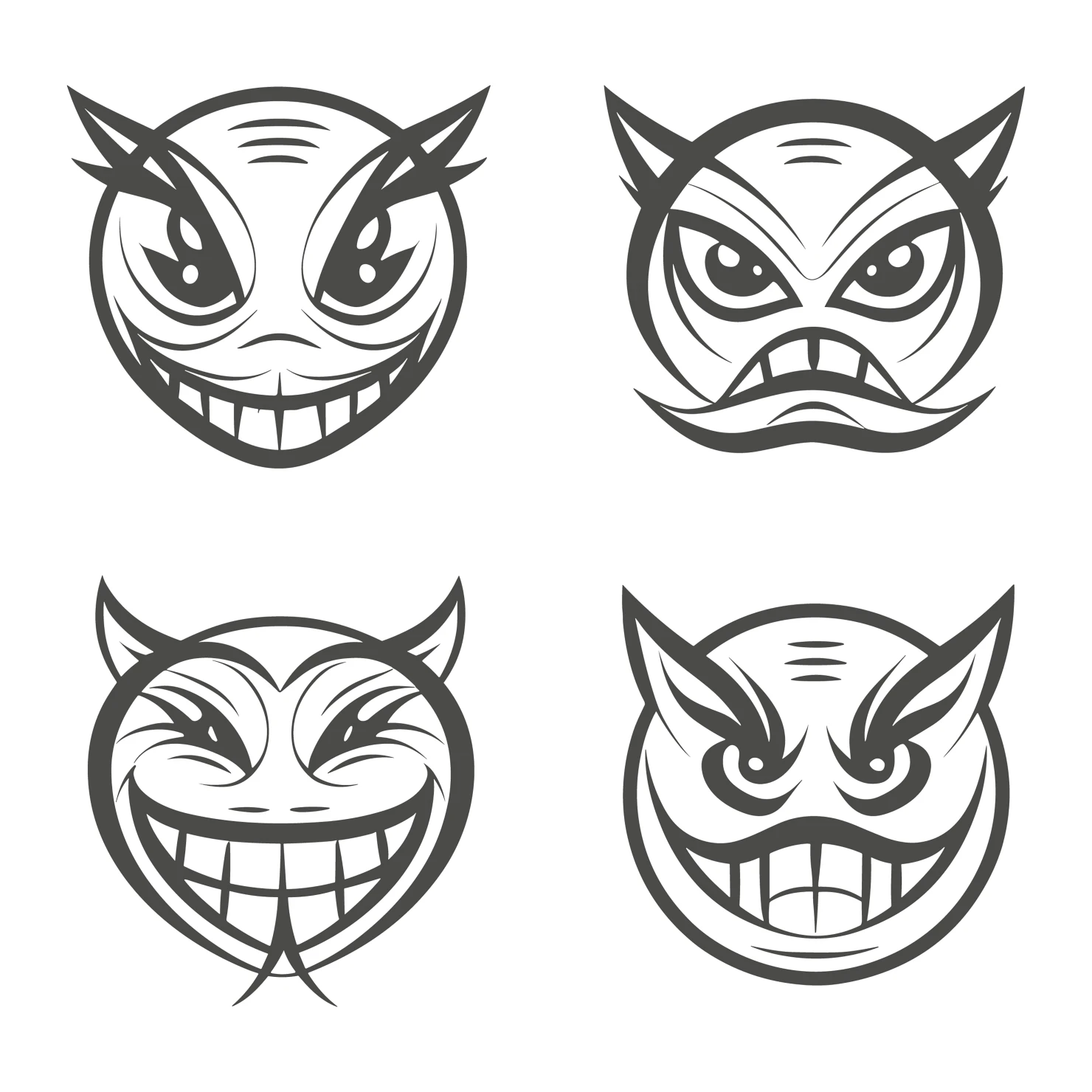 Devil customizable clip art set design #35331