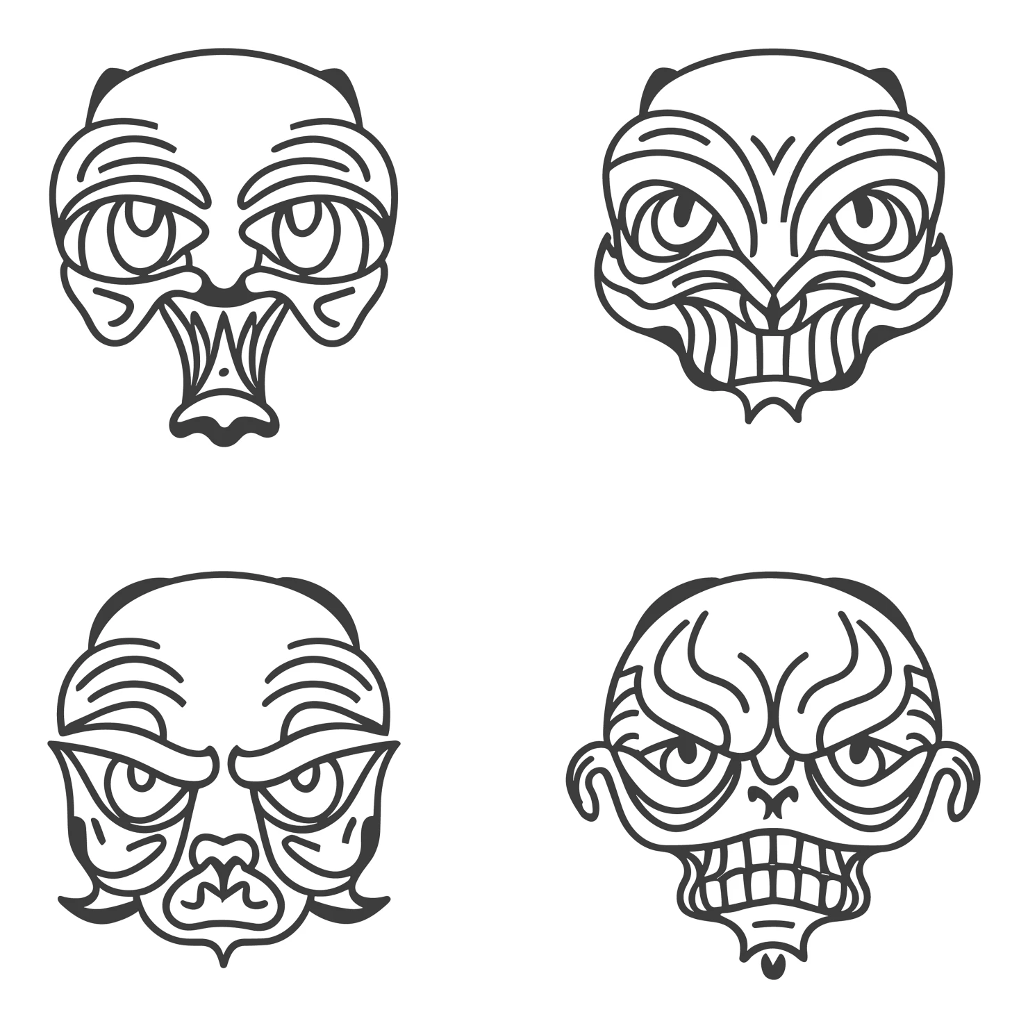 Devil customizable clip art set design #35333
