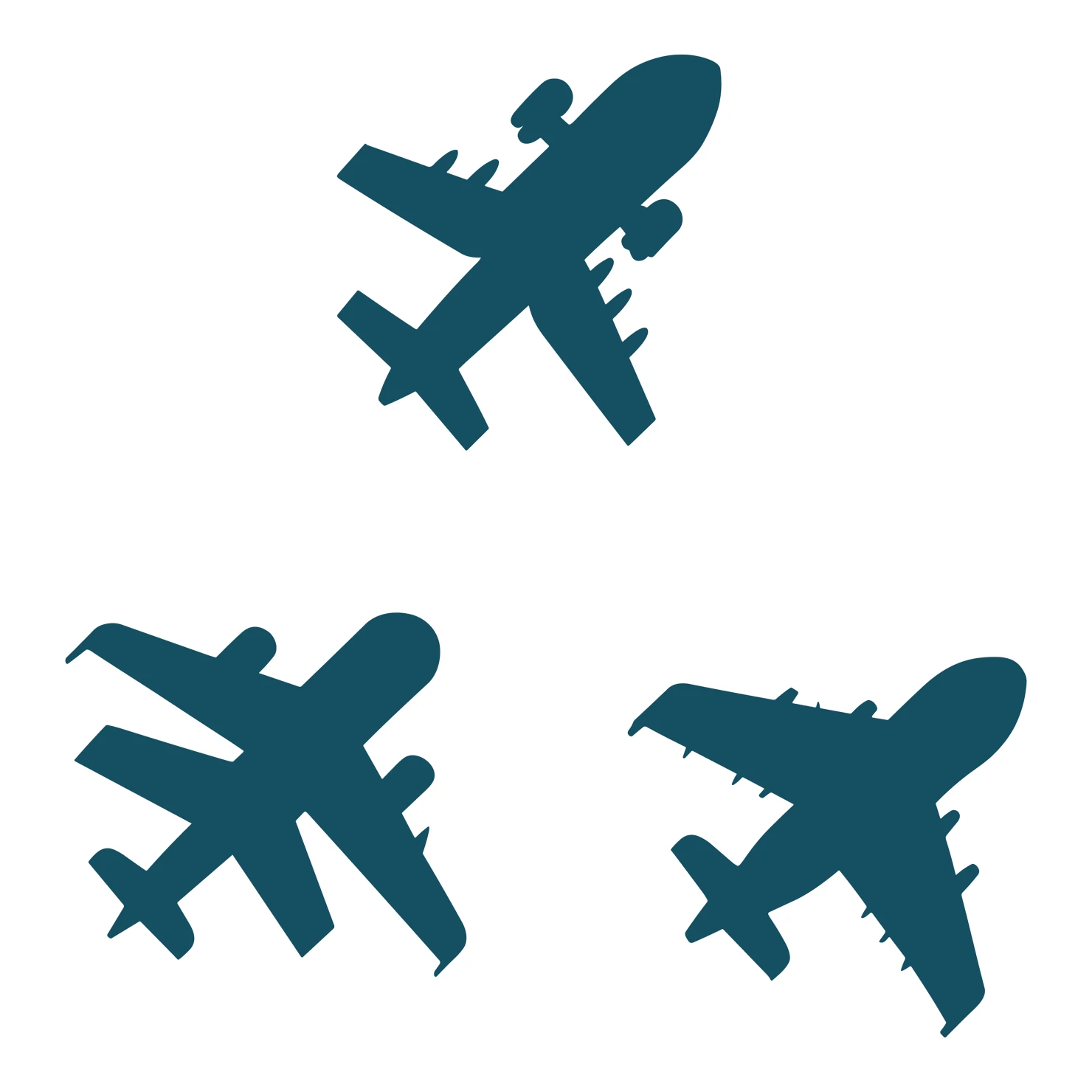 Plane customizable silhouettes set design #35362