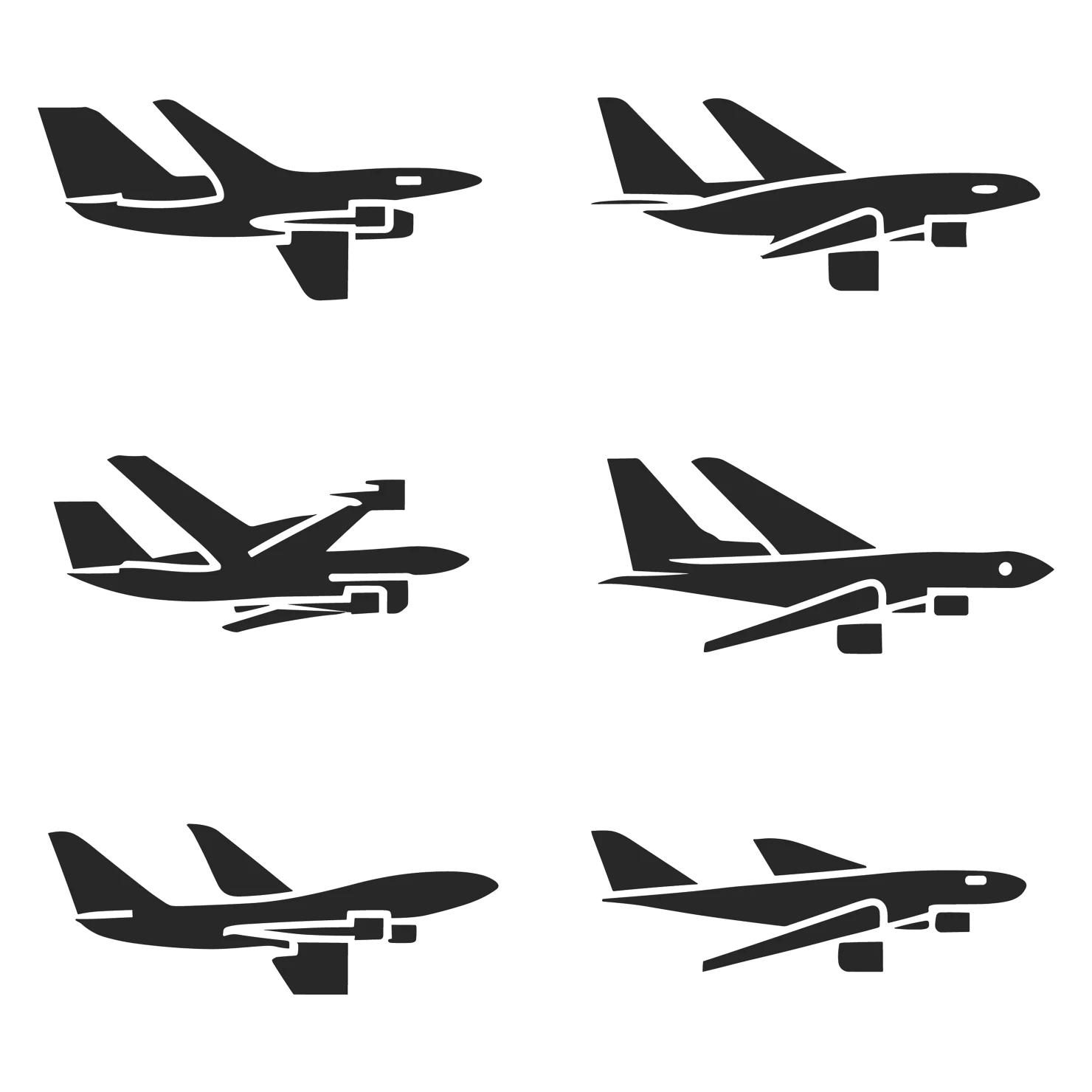 Plane customizable silhouettes set design #35373
