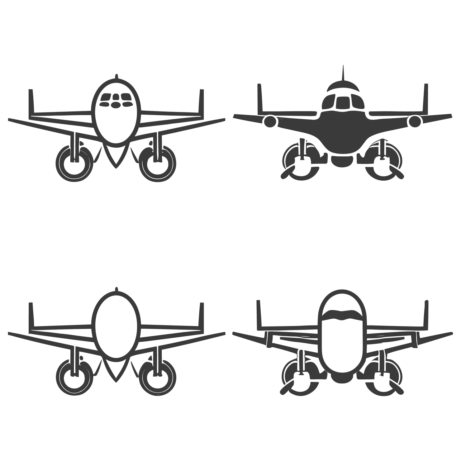 Plane customizable icon set design #35374