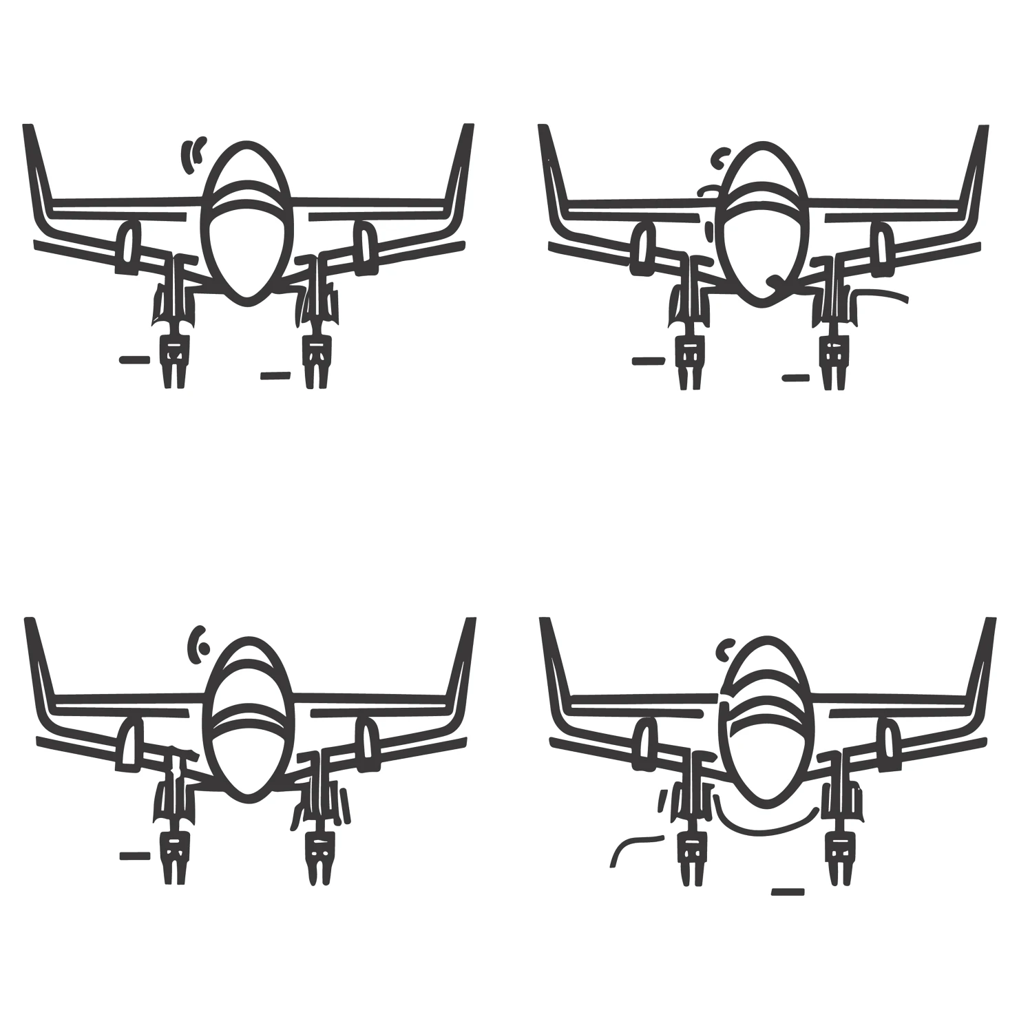 Plane customizable icon set design #35375