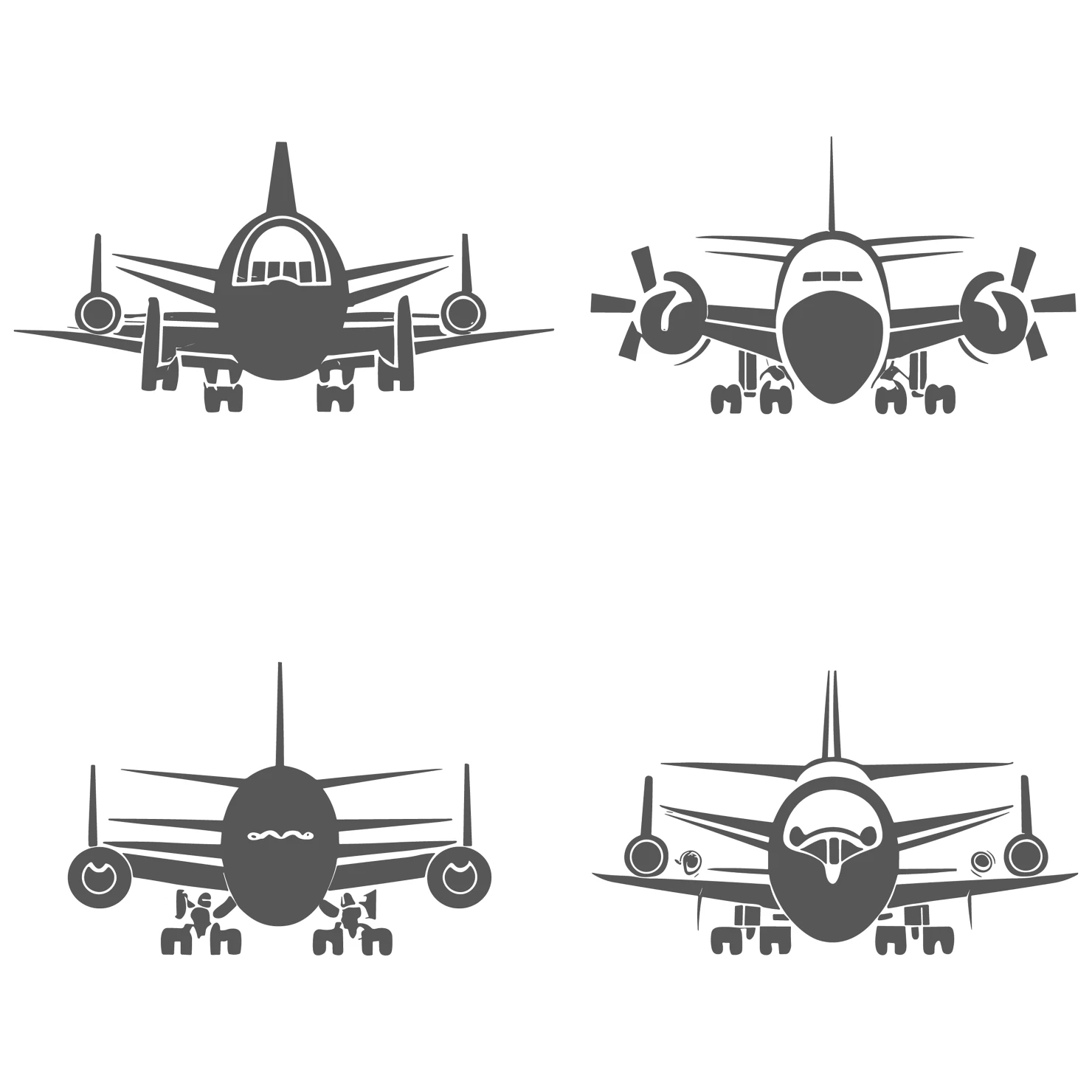 Plane customizable icon set design #35376