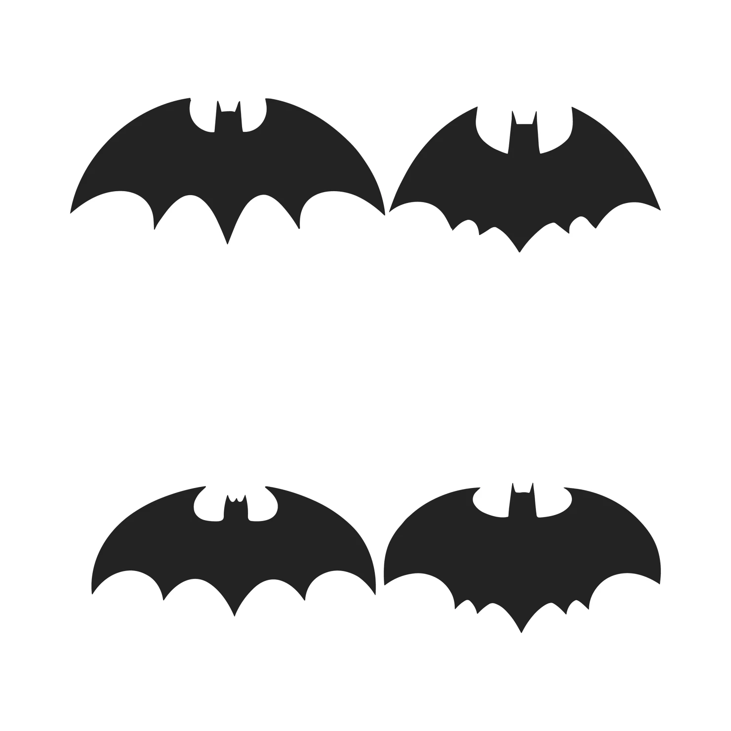 Bat customizable silhouettes set design #35390