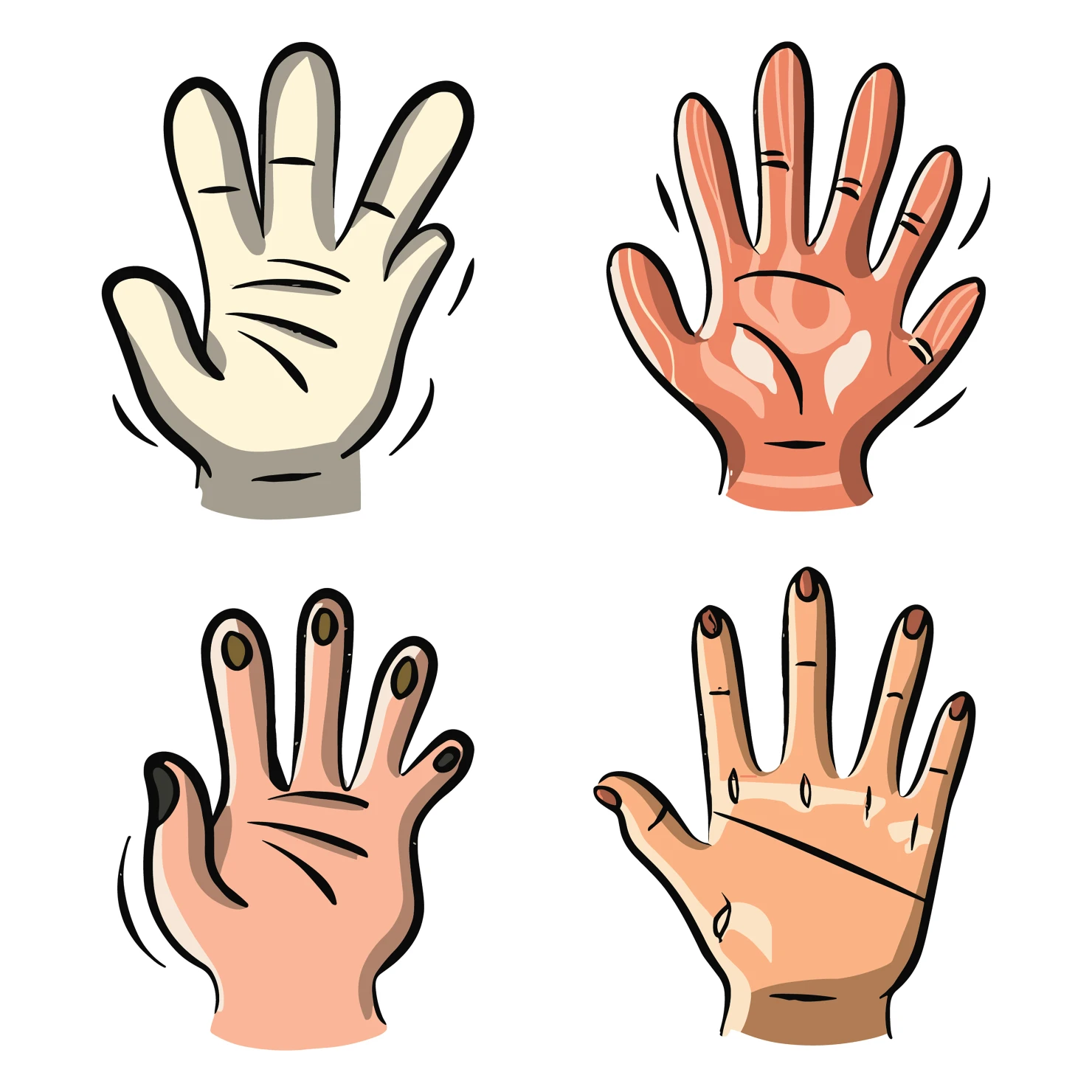 Hand customizable clip art set design #35395