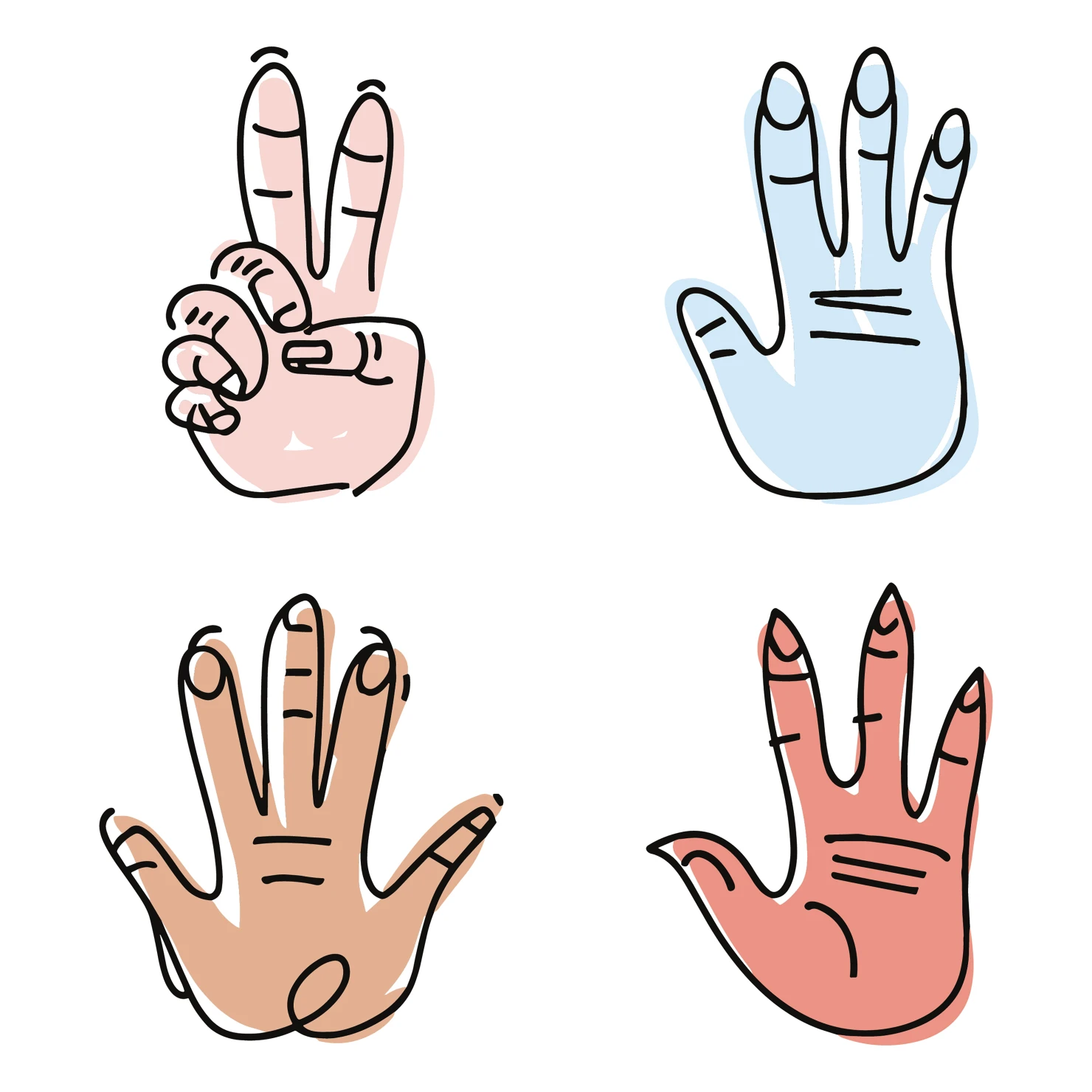 Hand customizable clip art set design #35396